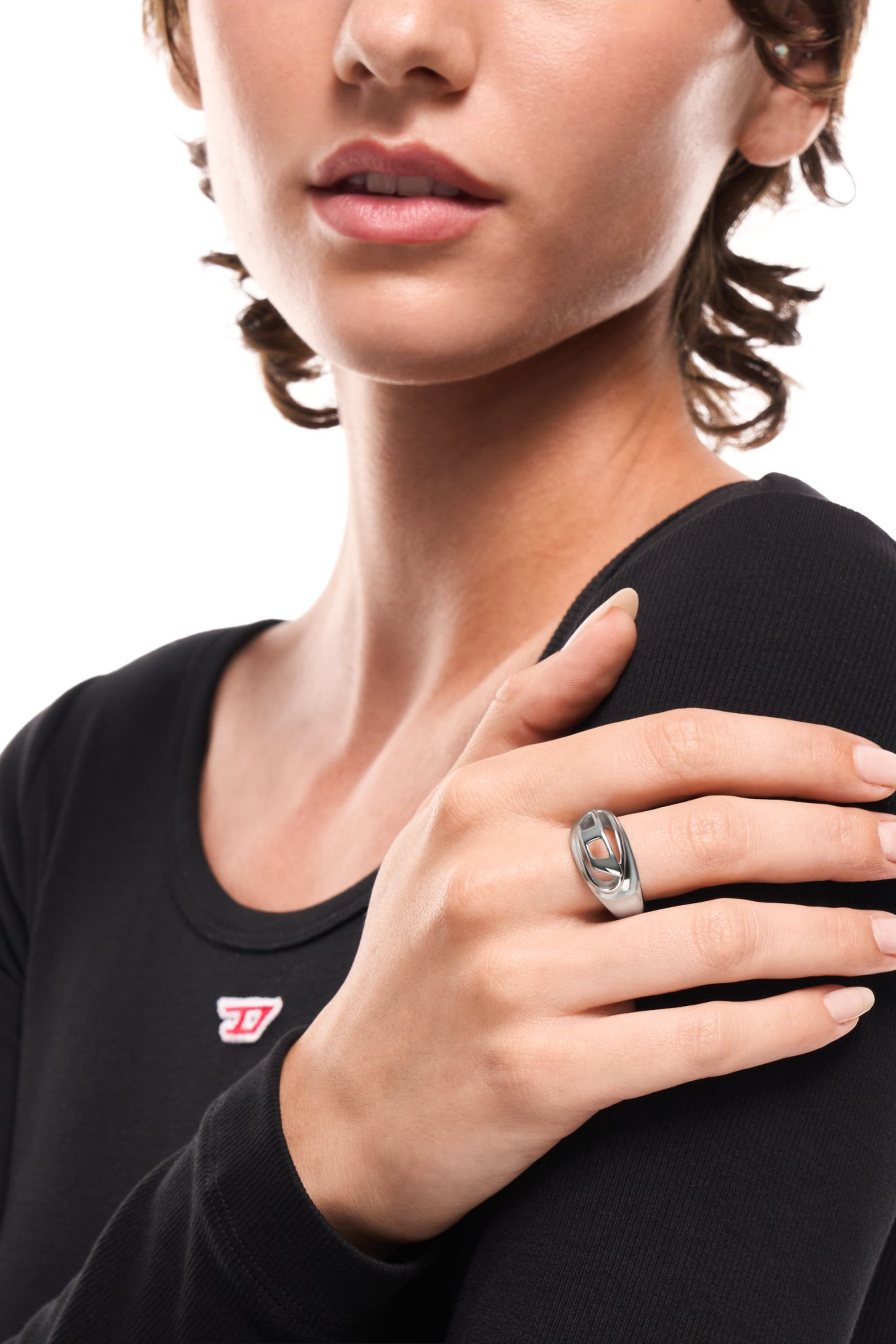 Diesel - DX1715040, Unisex's Stainless Steel Band Ring in シルバー - 4