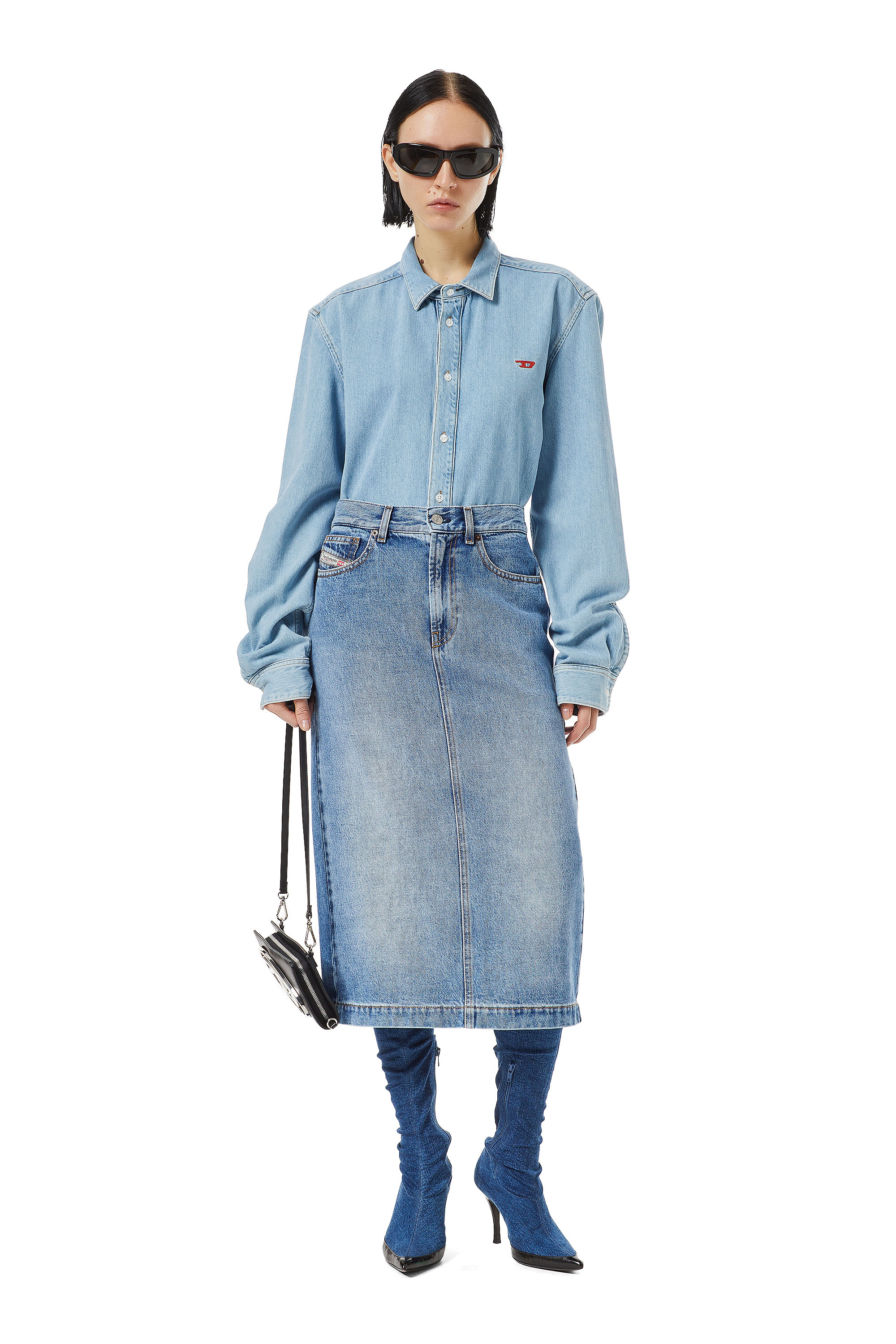 美品】DIESEL ディーゼル シースルー巻きスカート - メルカリ