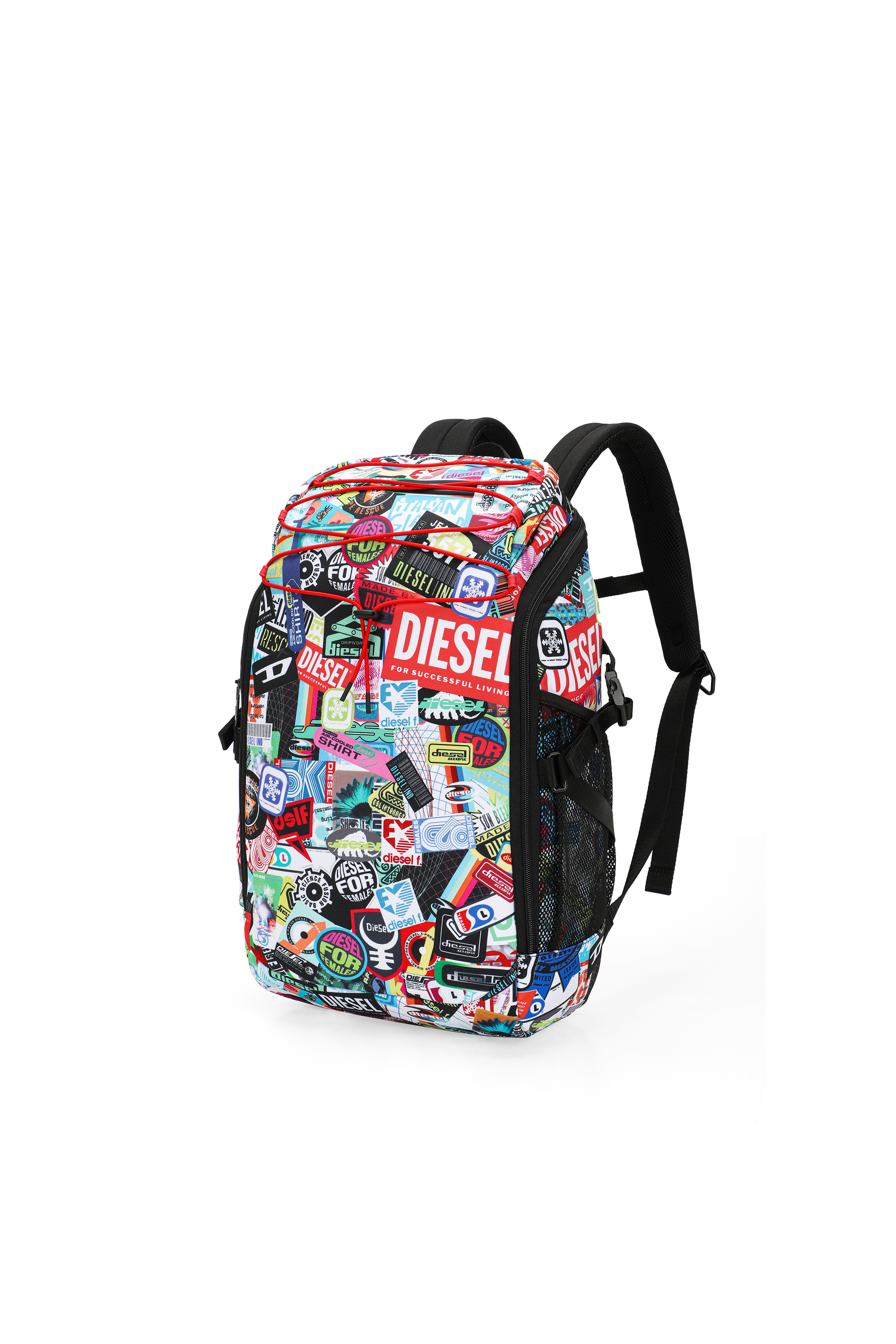 DIESELリュック！！美品です！！ DIESEL PC PRINTED BACKPACK-STICKERS- DSB Multifunctional backpack