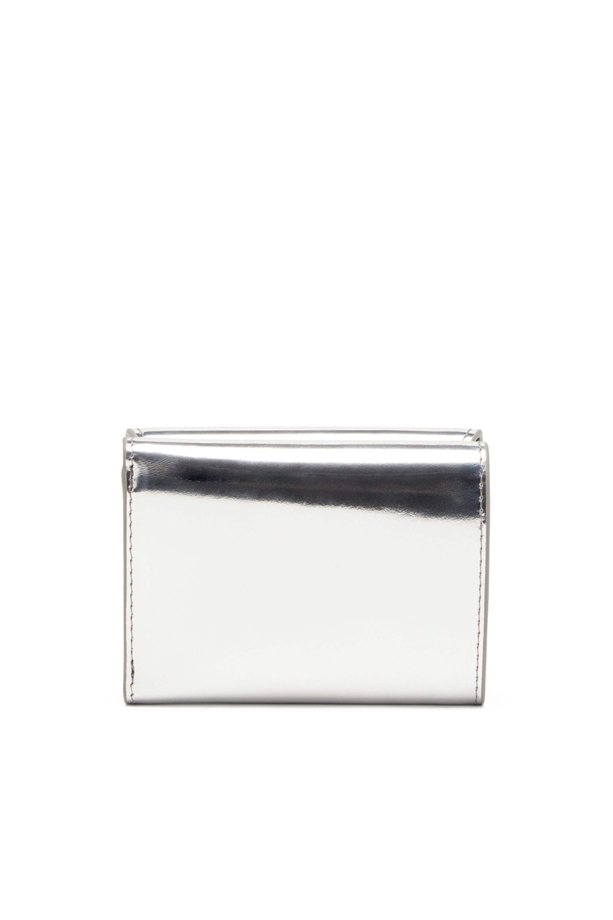 Diesel - 1DR TRI FOLD COIN XS II, Female's Tri-fold wallet in mirrored leather in シルバー - 2
