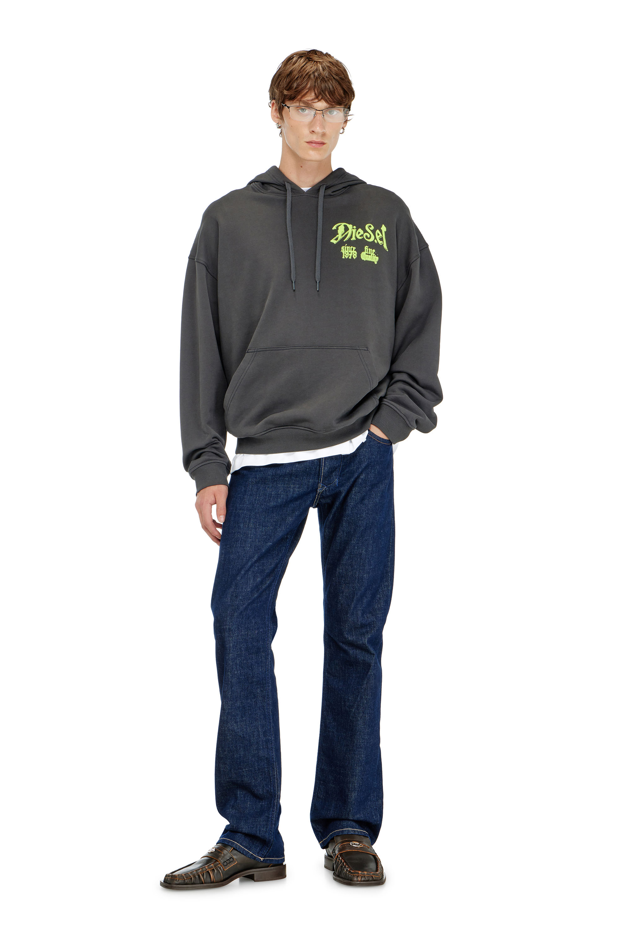 Diesel - S-BOXT-HOOD-AA2, Male's プルオーバーパーカー in ダークグレー - 2