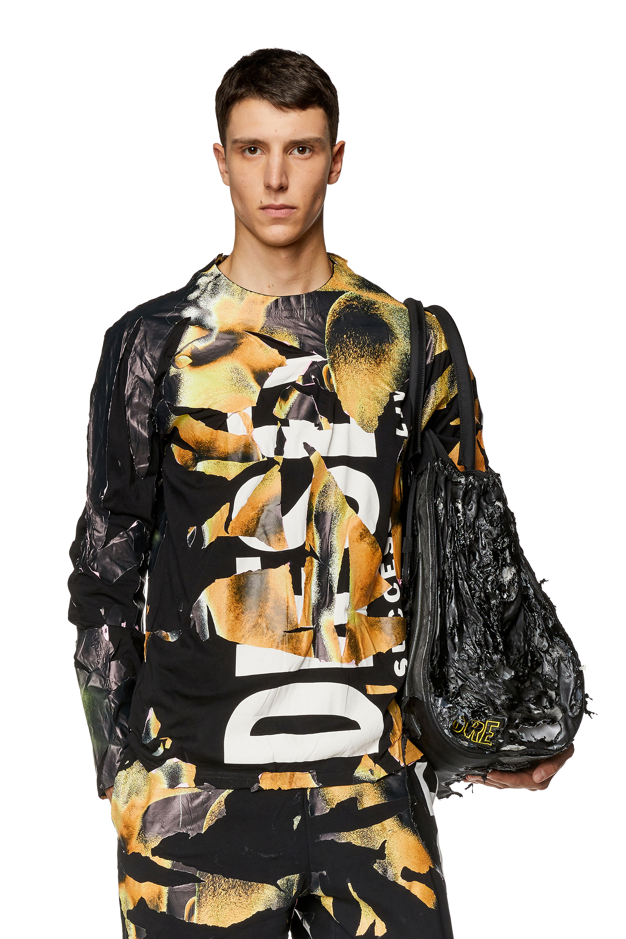 Diesel - T-CRAVE-LS, ブラック/ホワイト - Image 1