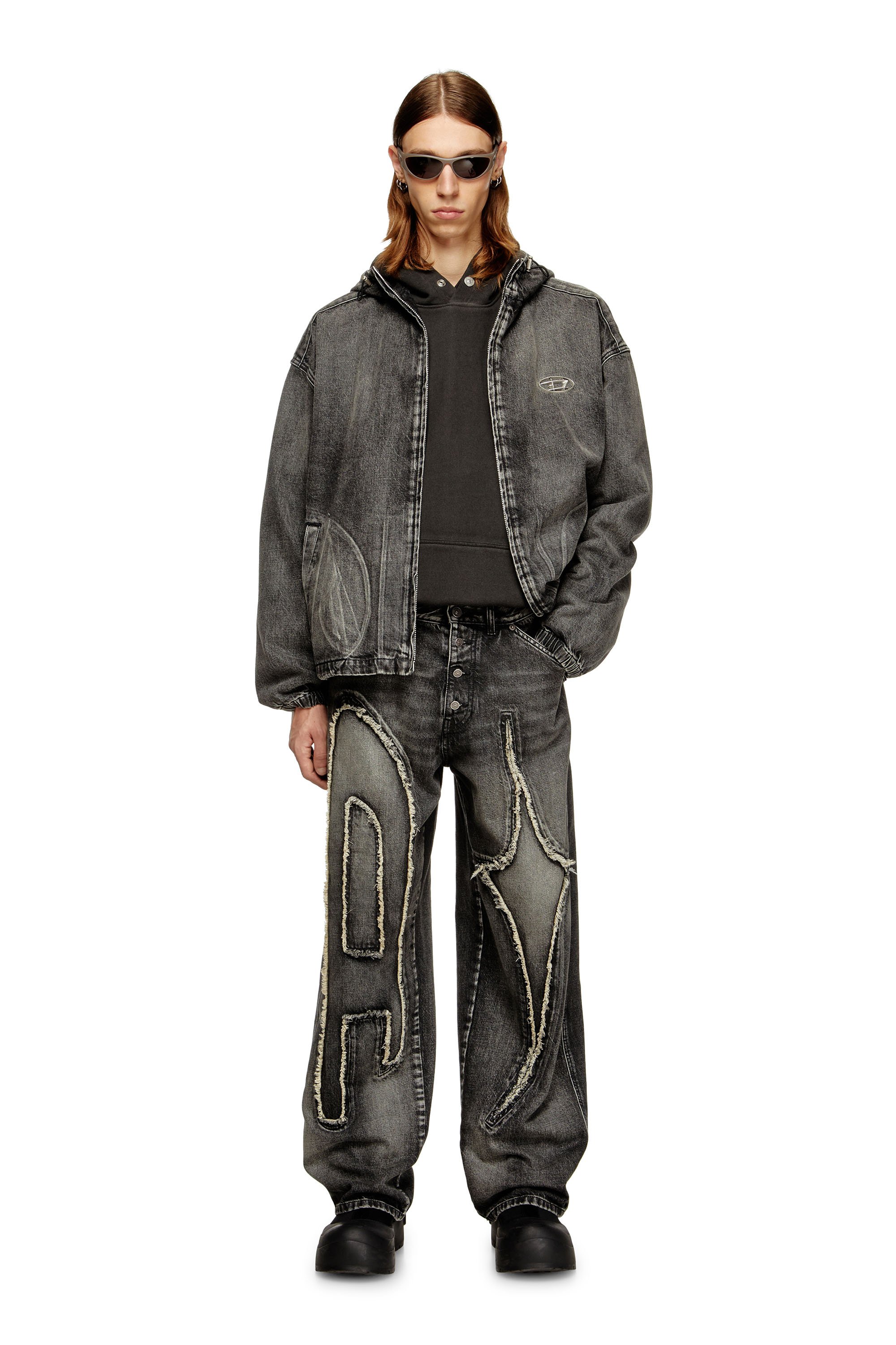 Diesel - Unisex's Straight Jeans D-ThugClub 0BEBT, ブラック/ダークグレー - 2