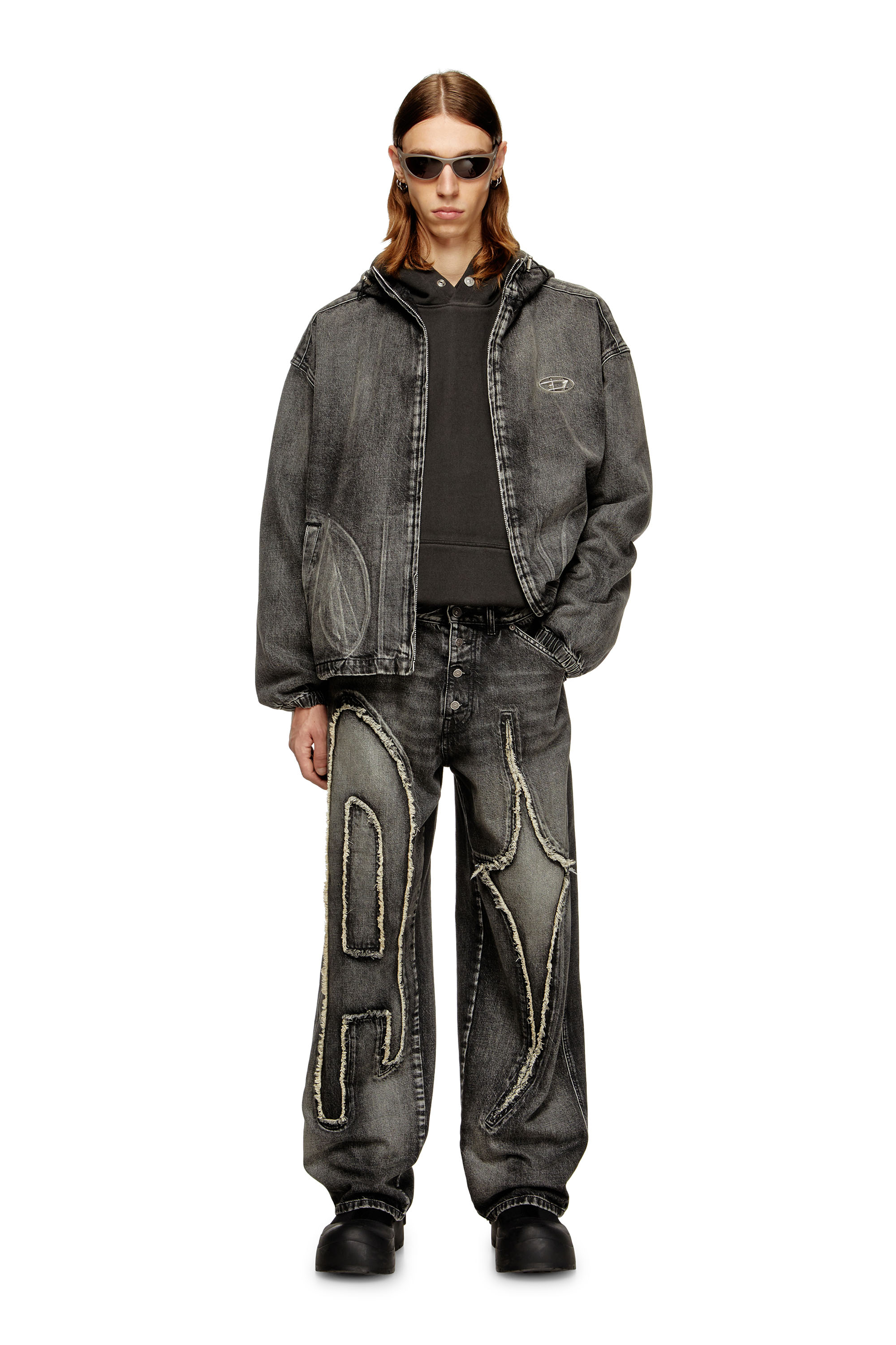 Diesel - Unisex's Straight Jeans D-ThugClub 0BEBT, ブラック/ダークグレー - 1