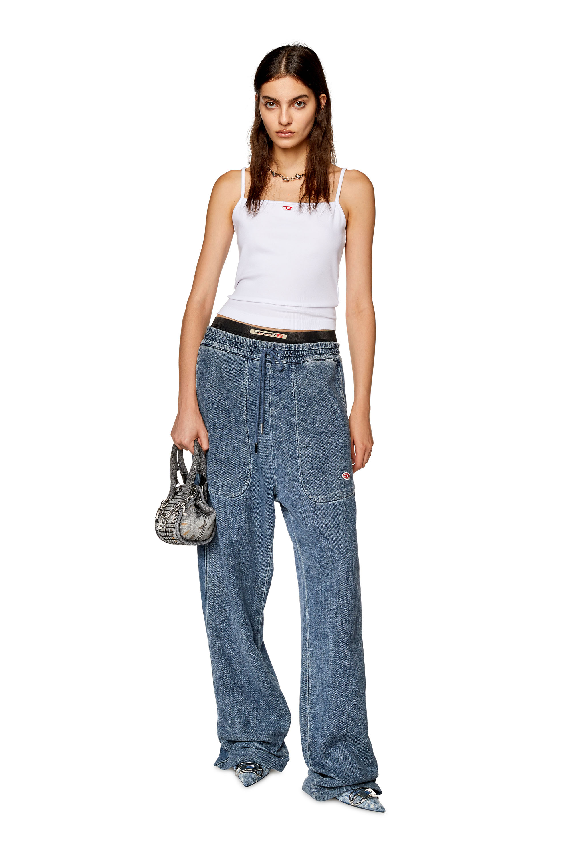 Diesel - T-HOP-D, Female's トップス in ホワイト - 1