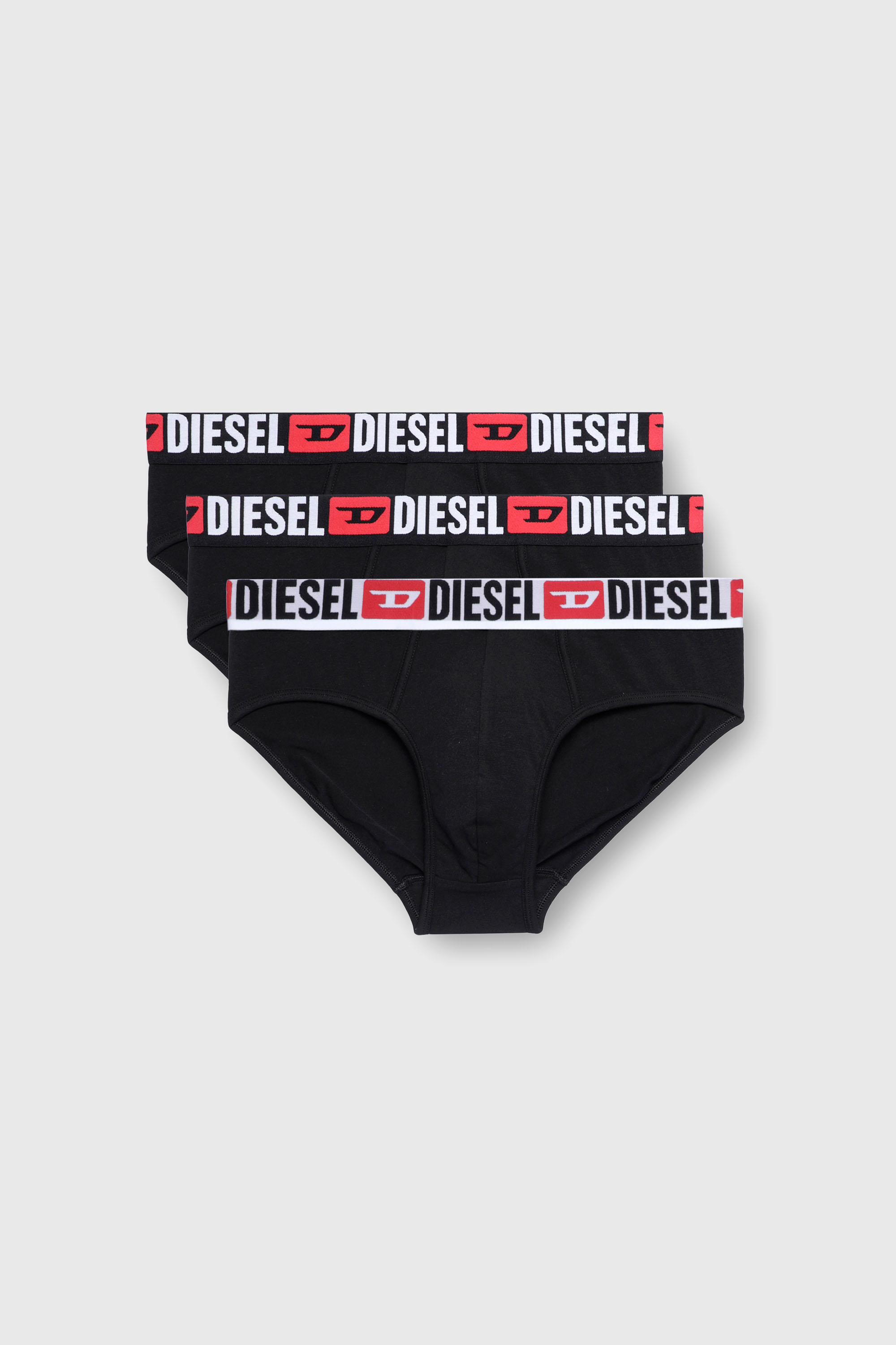 Diesel - UMBR-ANDRETHREEPACK, Male's アンダーウェアブリーフ3枚セット in ブラック/ホワイト - 1