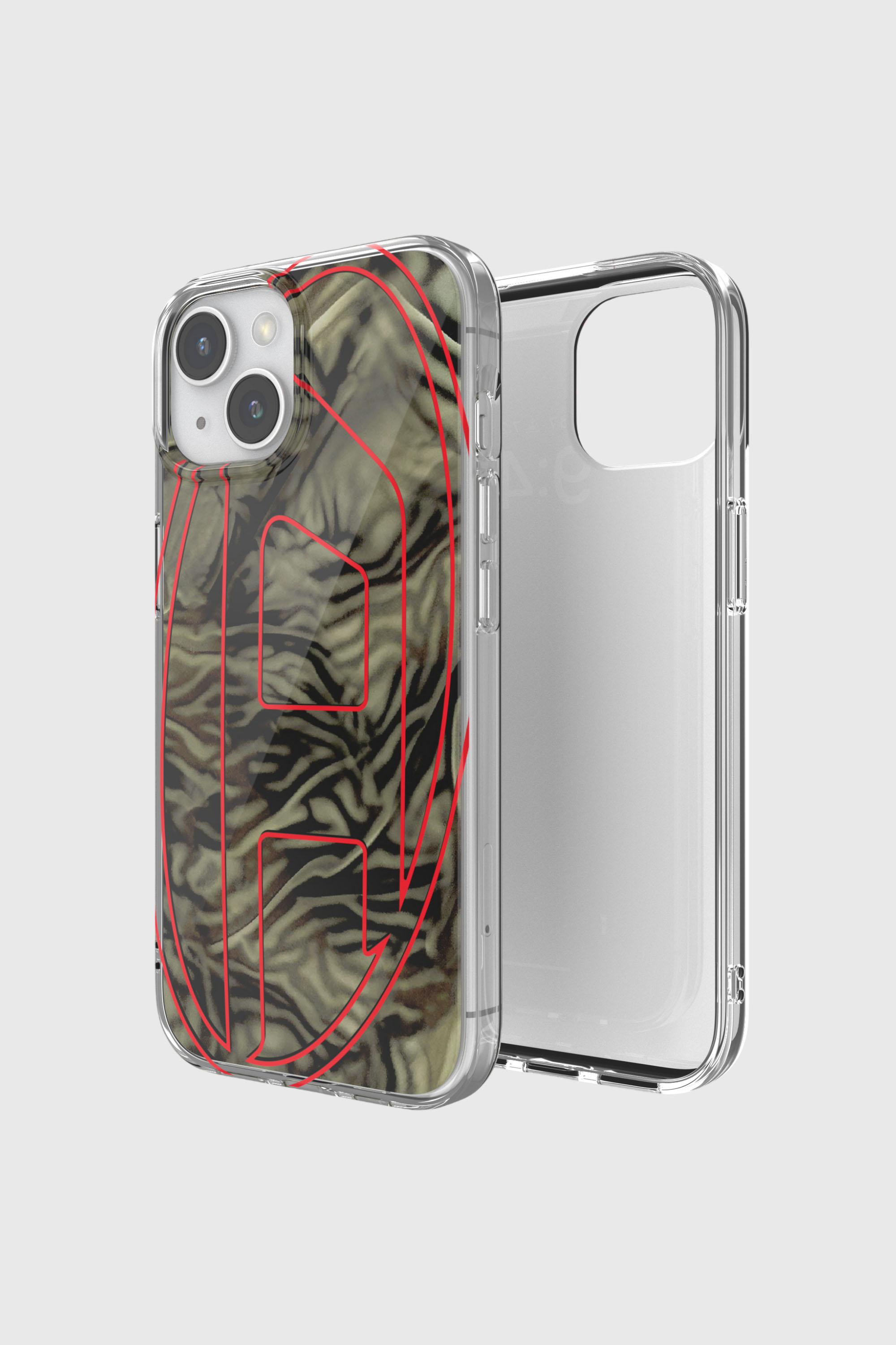 Diesel - 60051 AOP CASE, Unisex's iPhone 15 in レッド/グリーン - 1