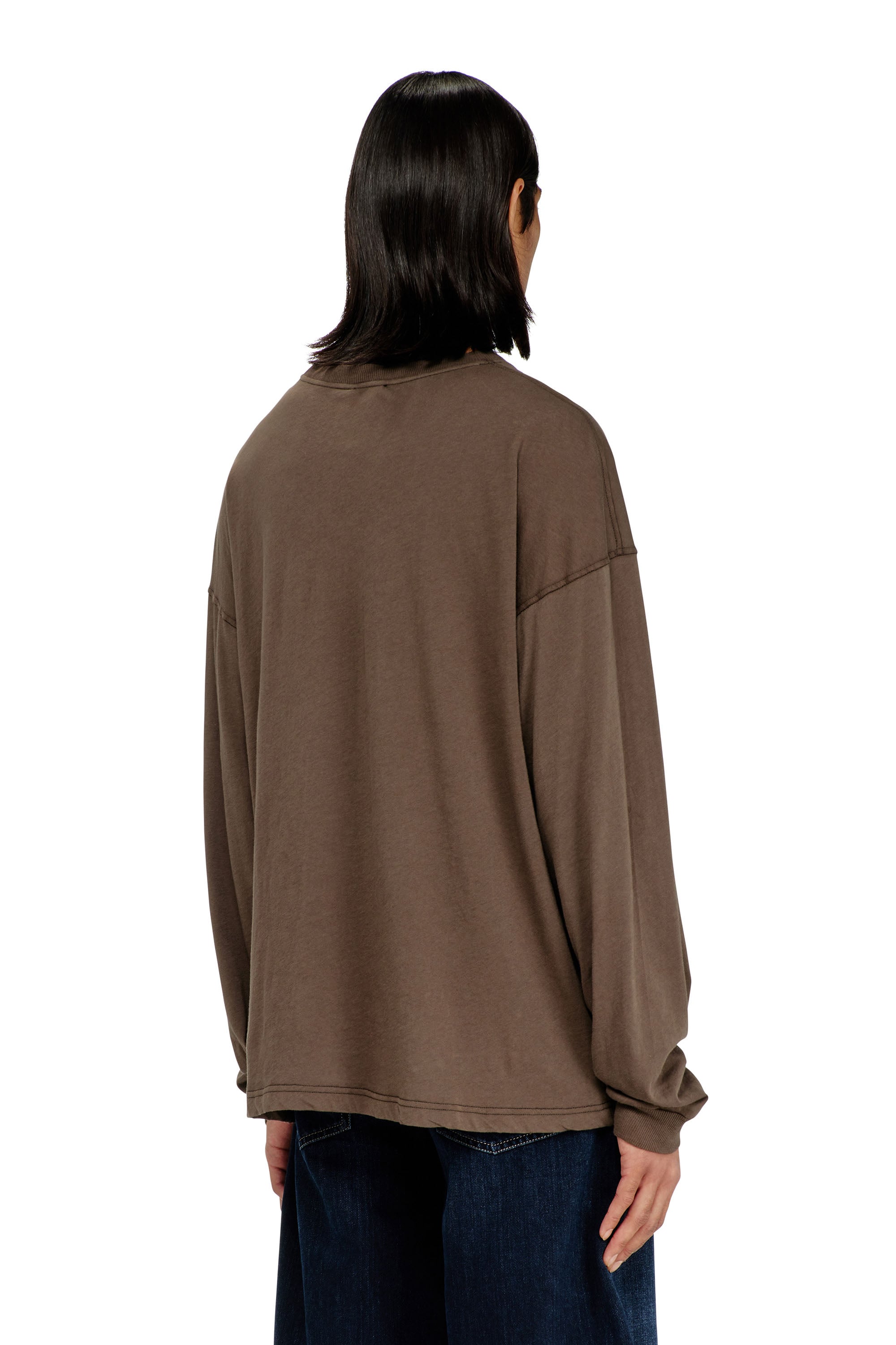Diesel - T-BOXT-LS-AA1, Male's 長袖Tシャツ in ブラウン - 4