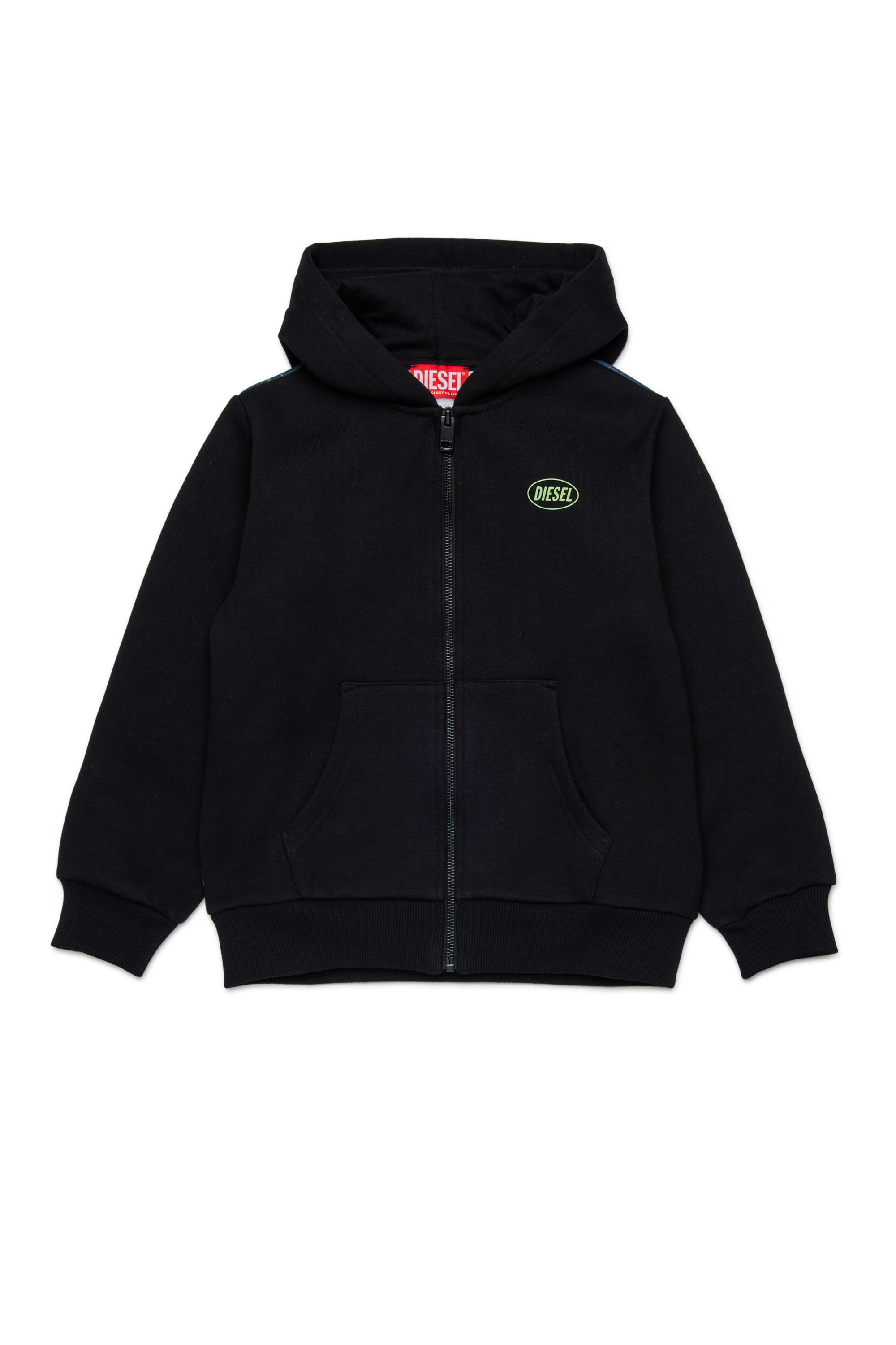 Diesel - SWAMP OVER, Male's ジップアップパーカー in ブラック - 1