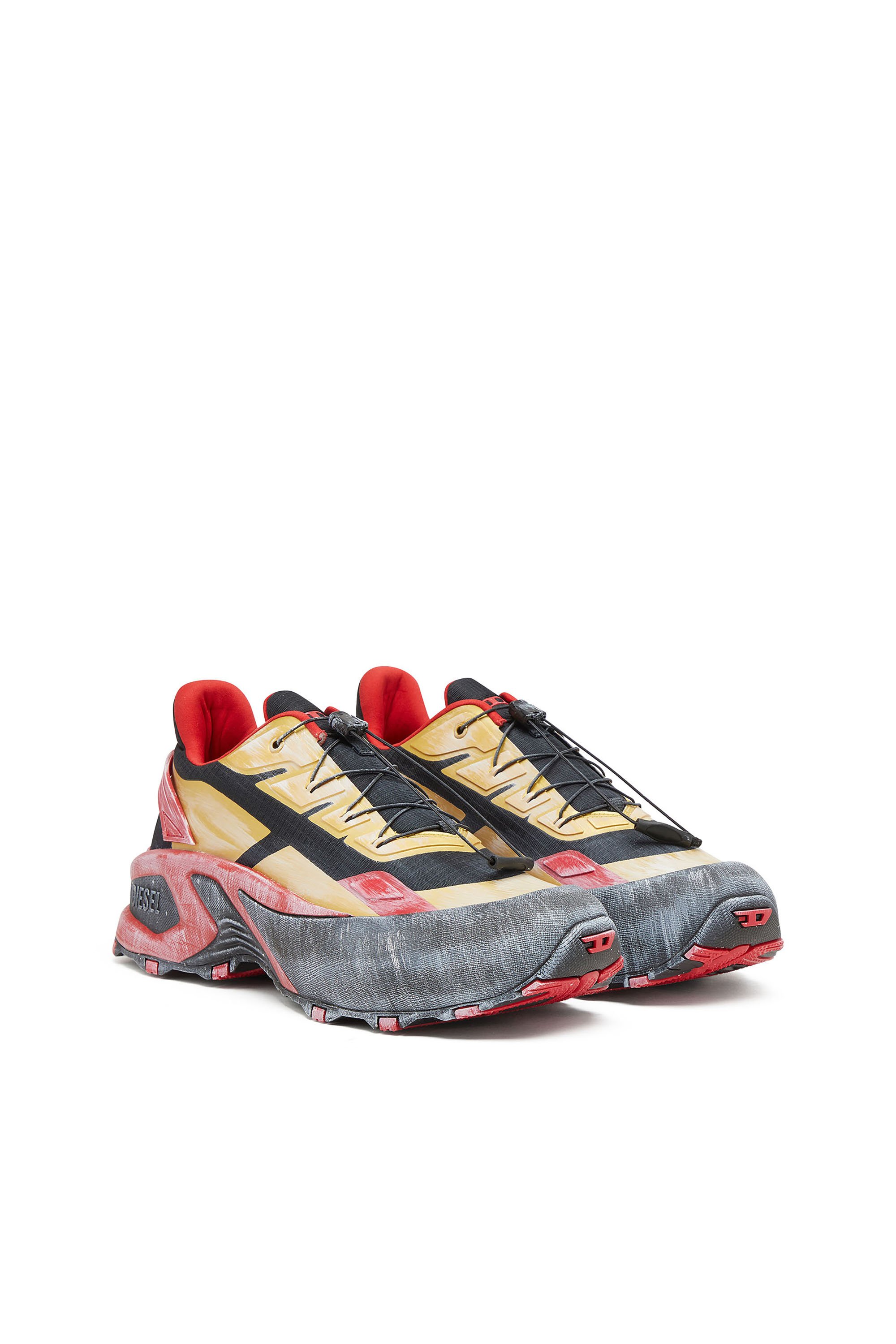Diesel - D-CAGE RUNNER, Male's D-Cage-Distressed chunky sneakers in ripstop in マルチカラー - 3