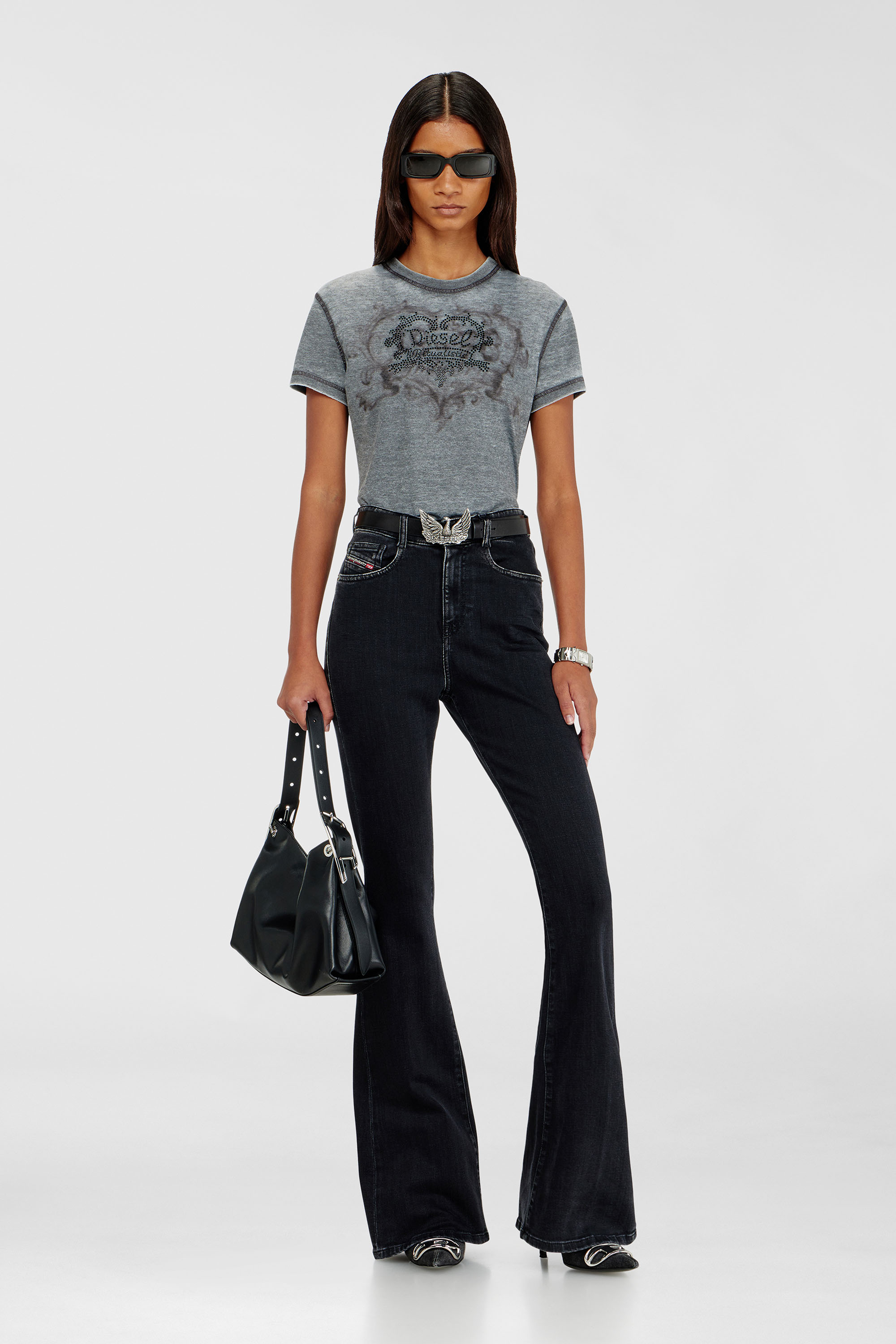 Diesel - T-ILA-AA1, Female's Tシャツ in グレー - 2