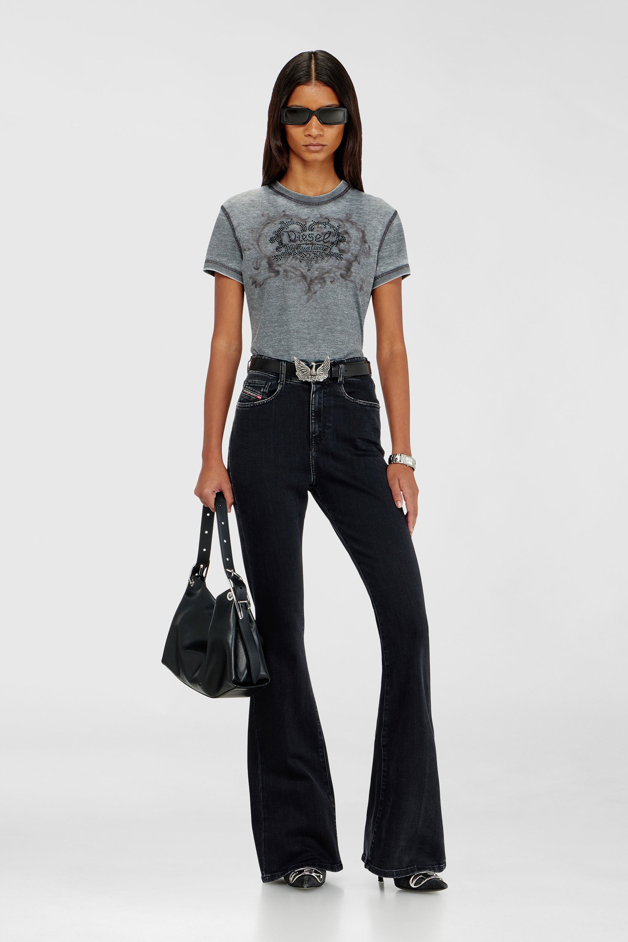 Diesel - T-ILA-AA1, Female's Tシャツ in グレー - 1