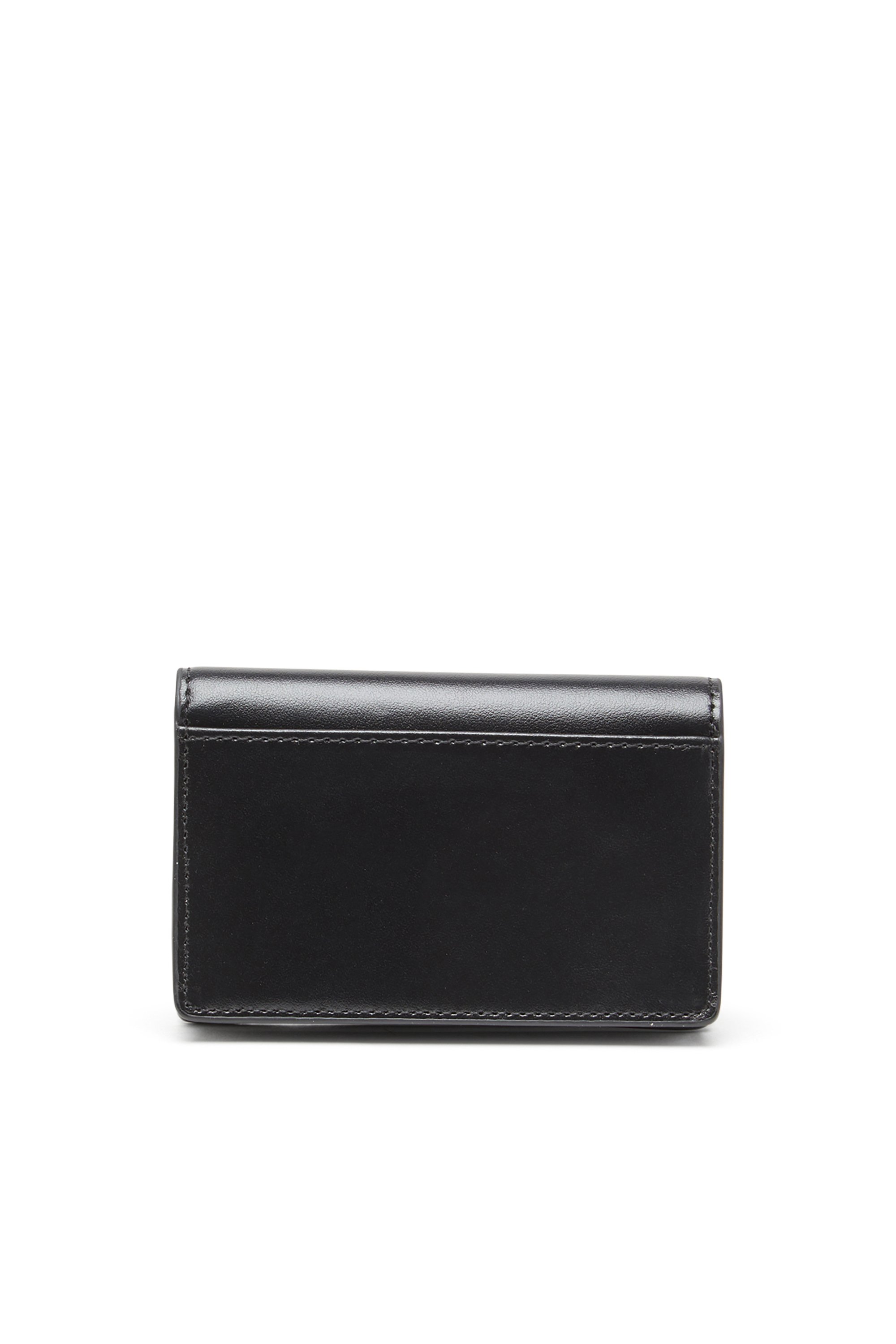 Diesel - HOLI-D CARD HOLDER IV, Male's Compact leather card holder in ブラック - 2