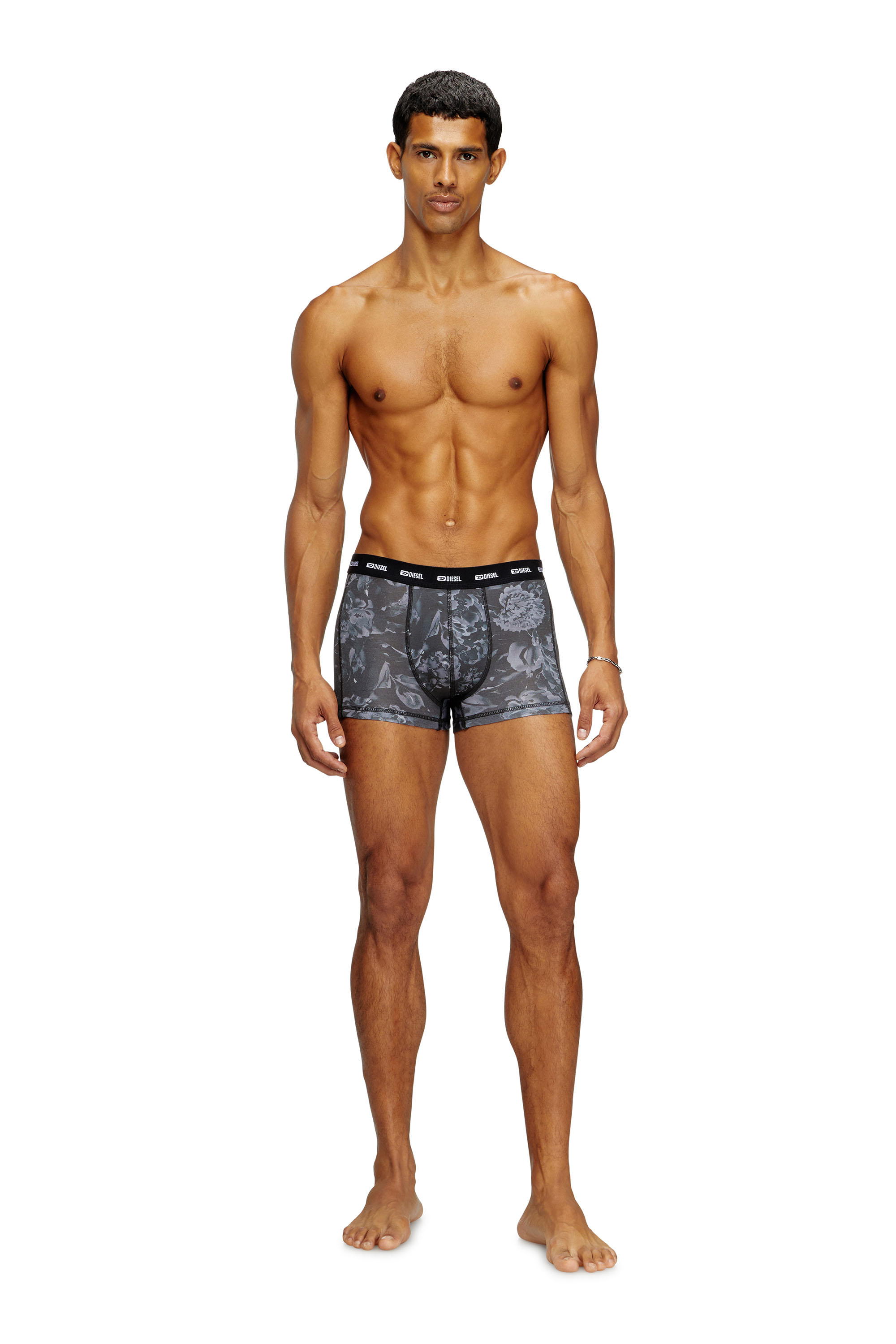 Diesel - DAMIEN-UTLT-3PACK, Male's 3-pack boxer briefs with floral motif in ブラック - 3