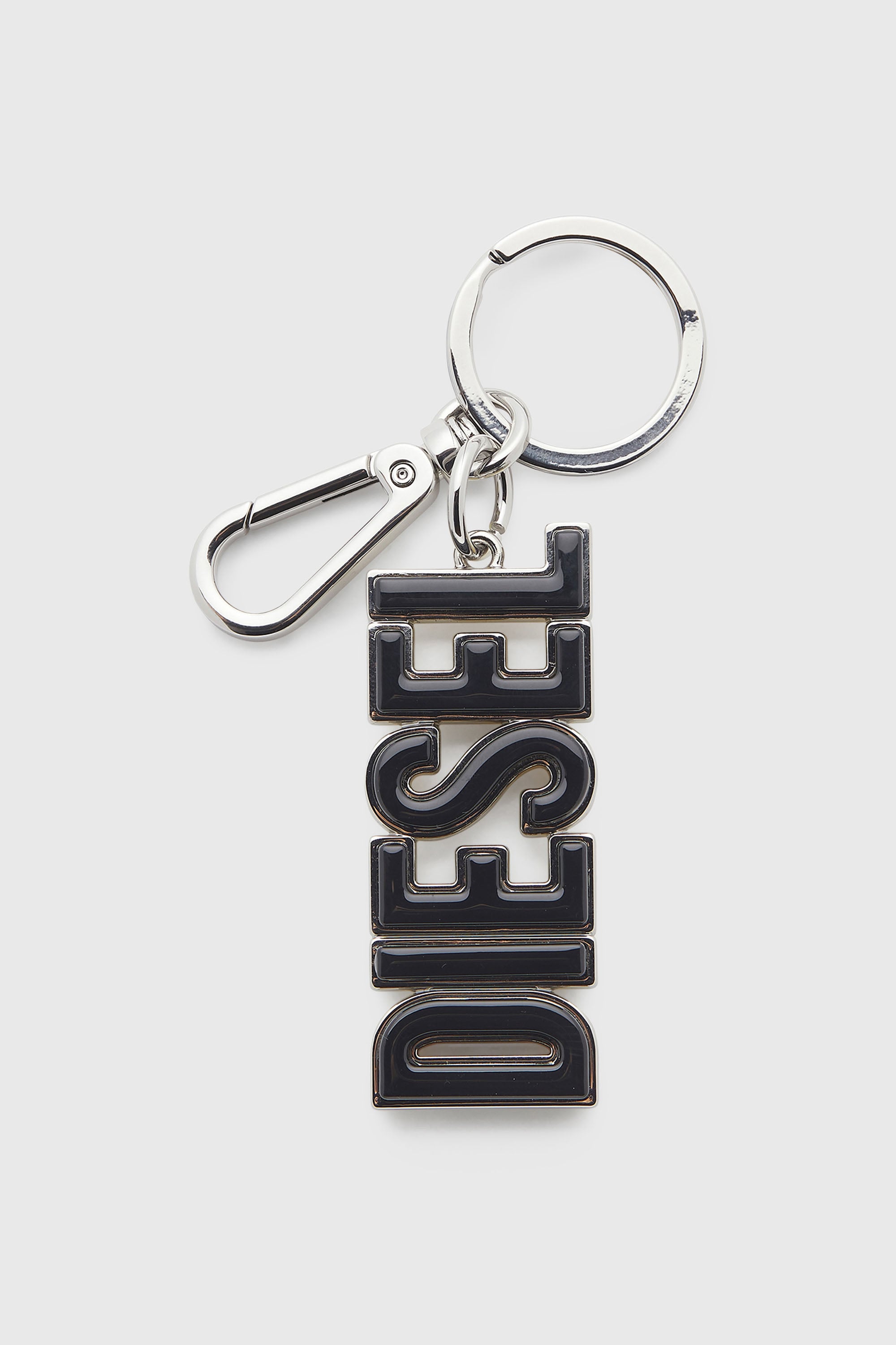 Diesel - DSL 3D KEY RING, Male's キーチャーム in ブラック/イエロー - 1
