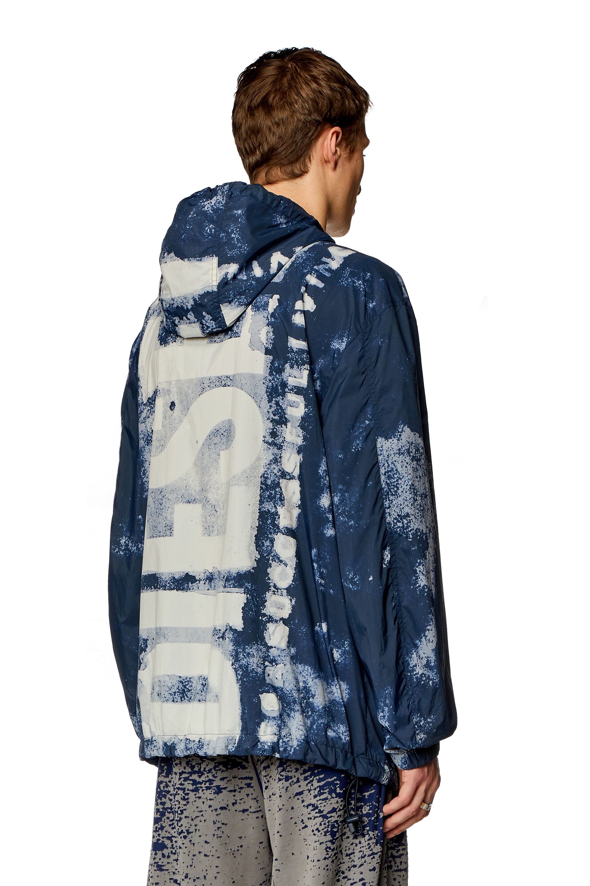 Diesel - J-WARRETT-LOGO-LOGO, Male's ジャケット in ホワイト/ブルー - 4