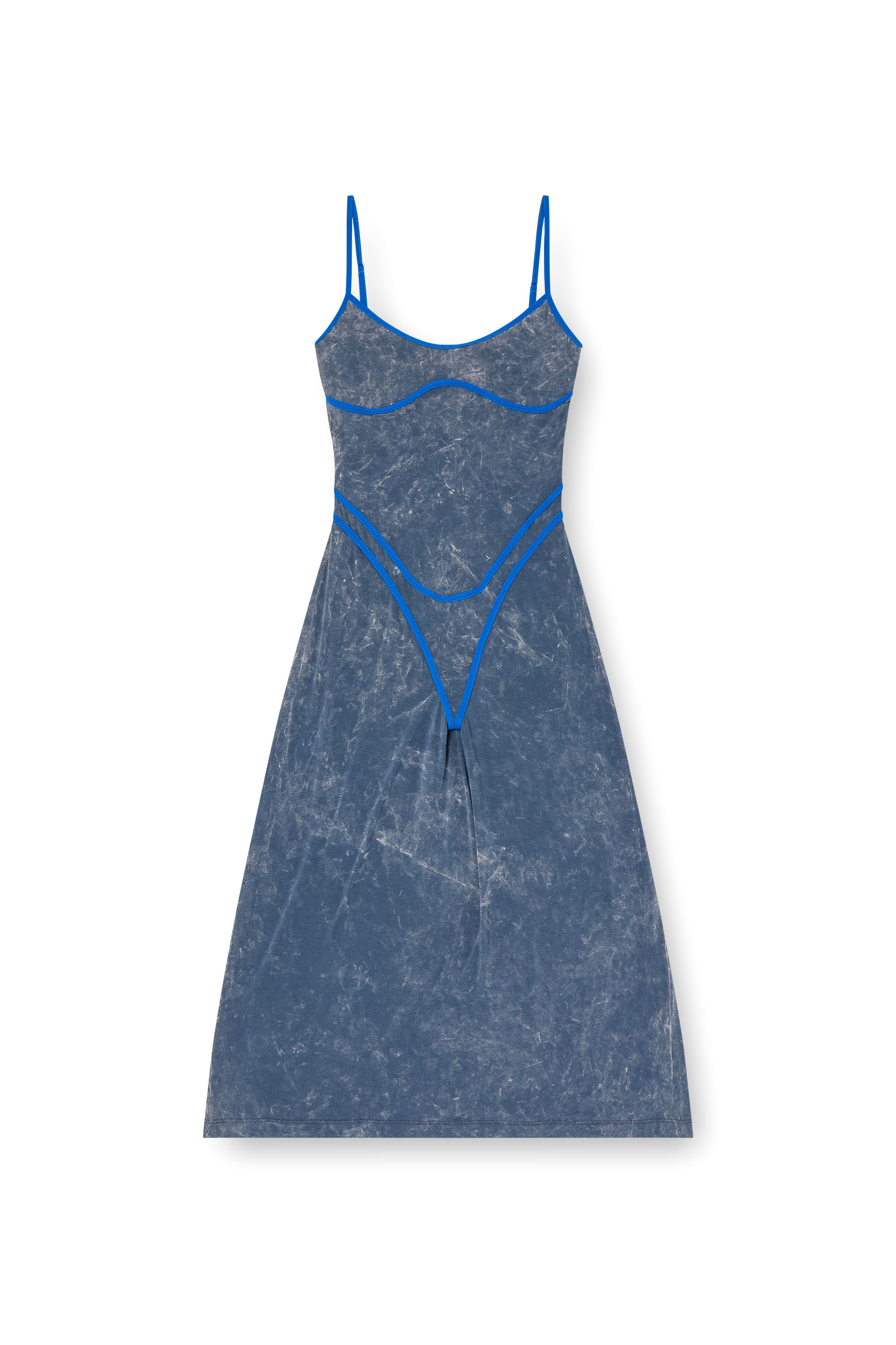 Diesel - D-WOW, Female's Strappy dress with underwear detail in ブルー - 3
