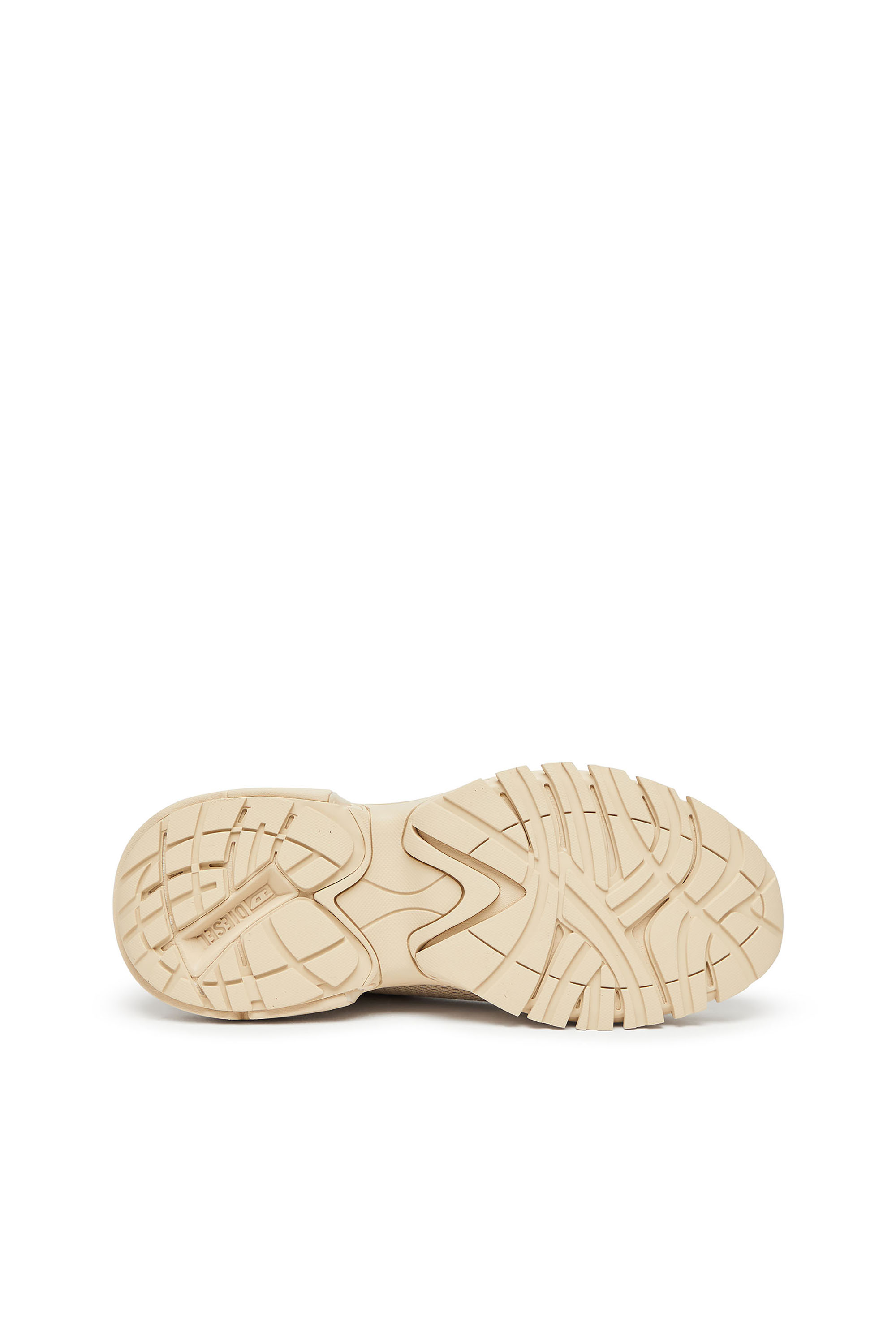 Diesel - S-PRO-V-DENSE LOW W, Female's S-Pro-V-Dense-Metallic mesh sneakers with Oval D logo in ベージュ - 4