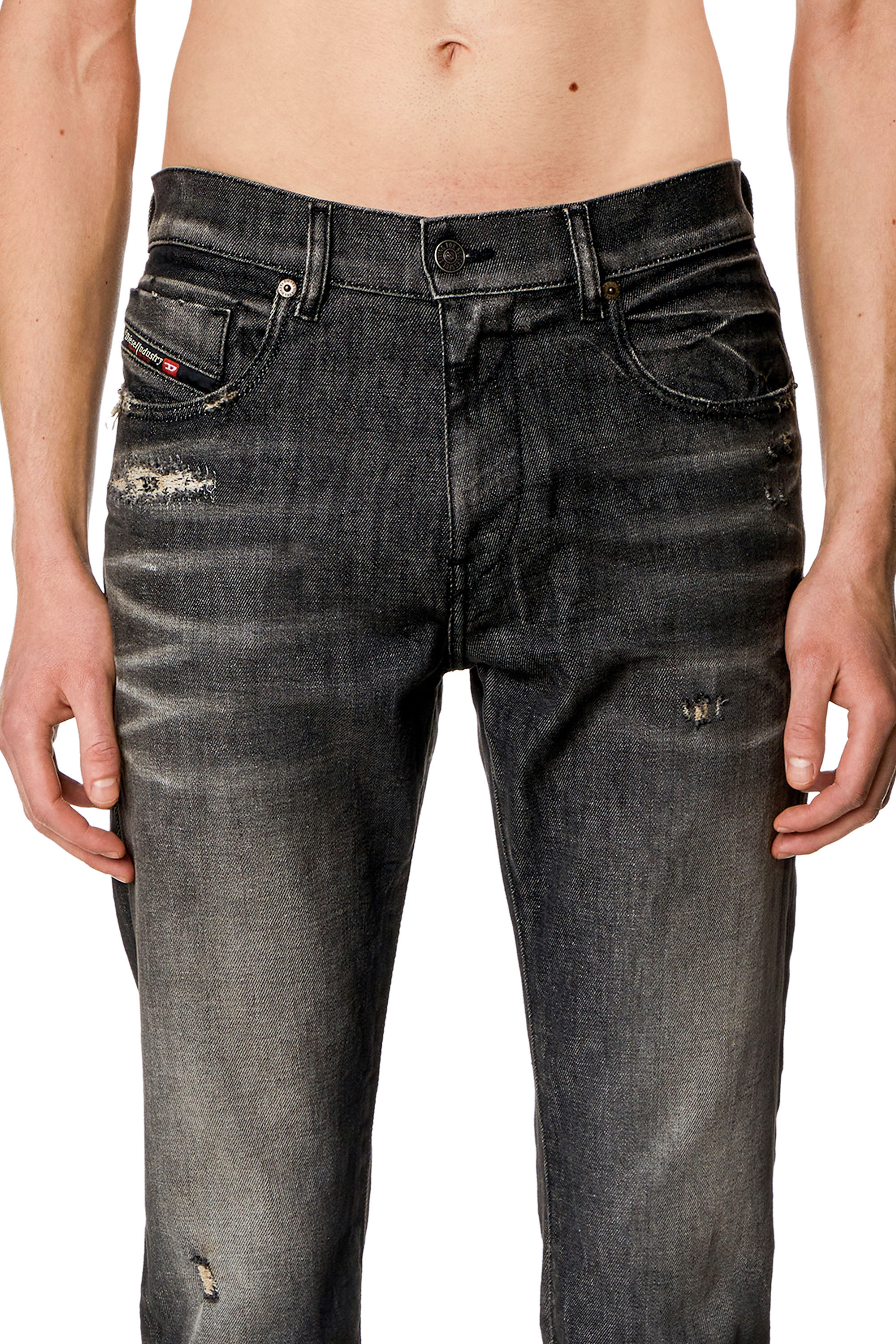 Diesel - Male's Slim Jeans 2019 D-Strukt 09H51, ブラック/ダークグレー - 5