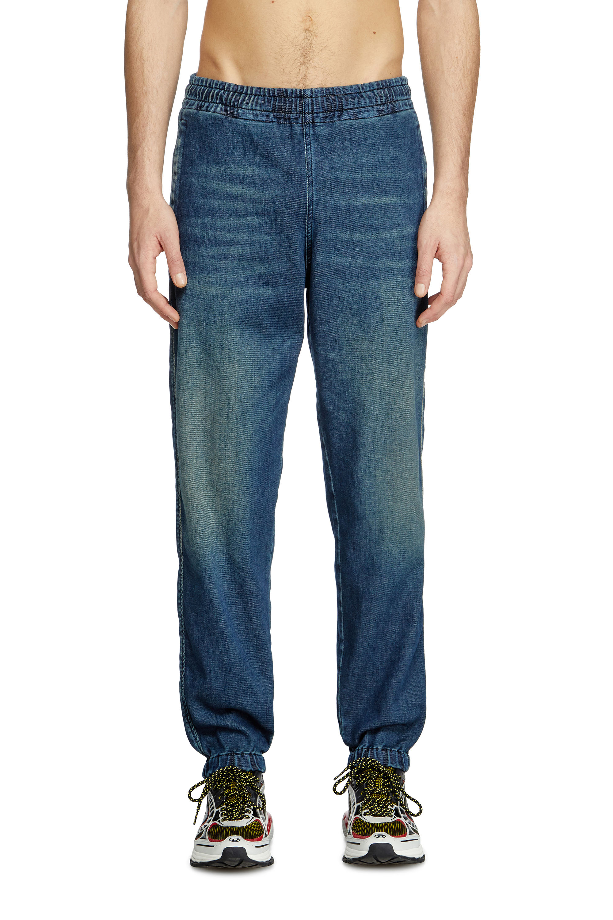 Diesel - Unisex's Slim D-Labb Track denim 09L75, ミディアムブルー - 3