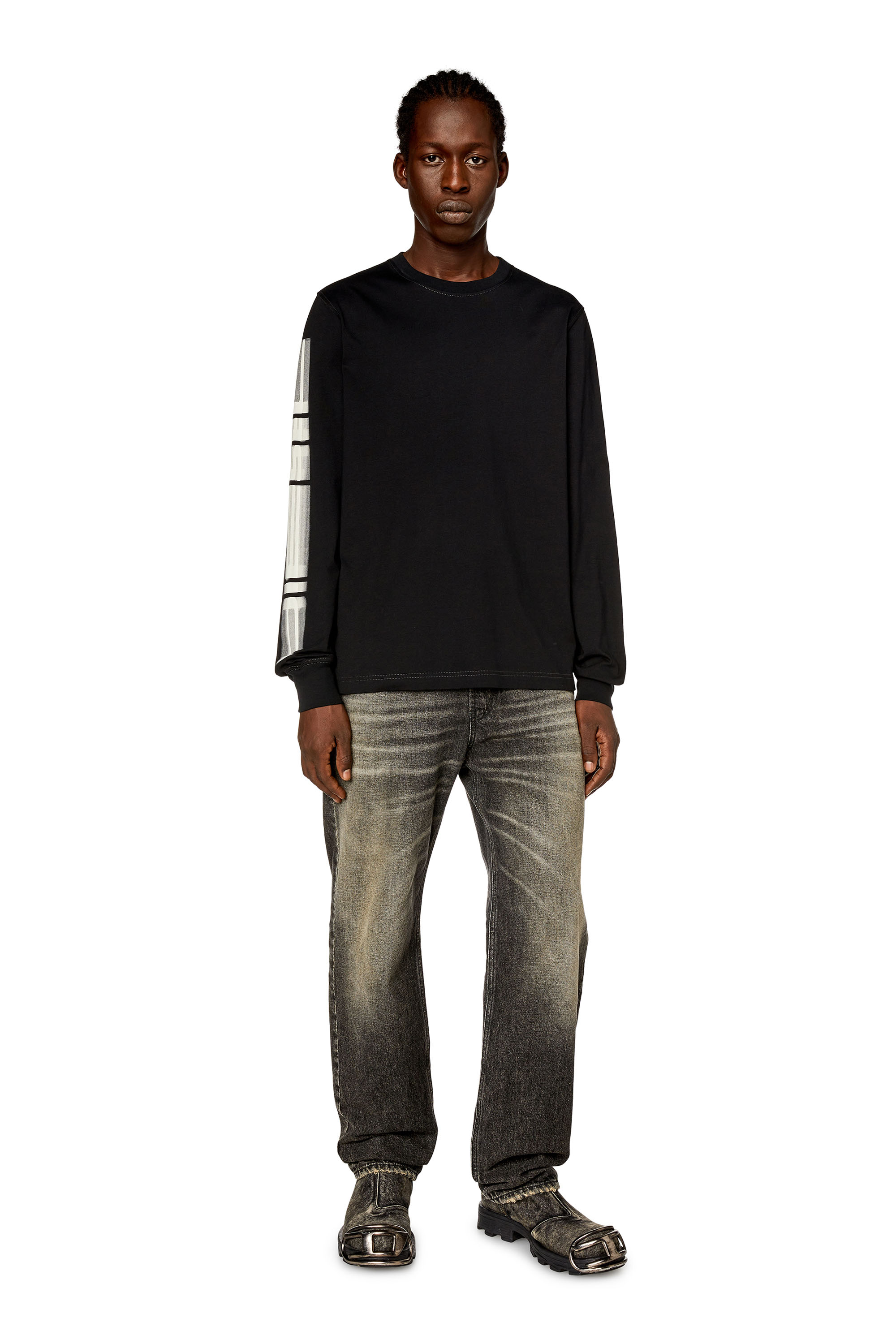 Diesel - T-JUST-LS-SLITS-N5, ブラック - Image 4