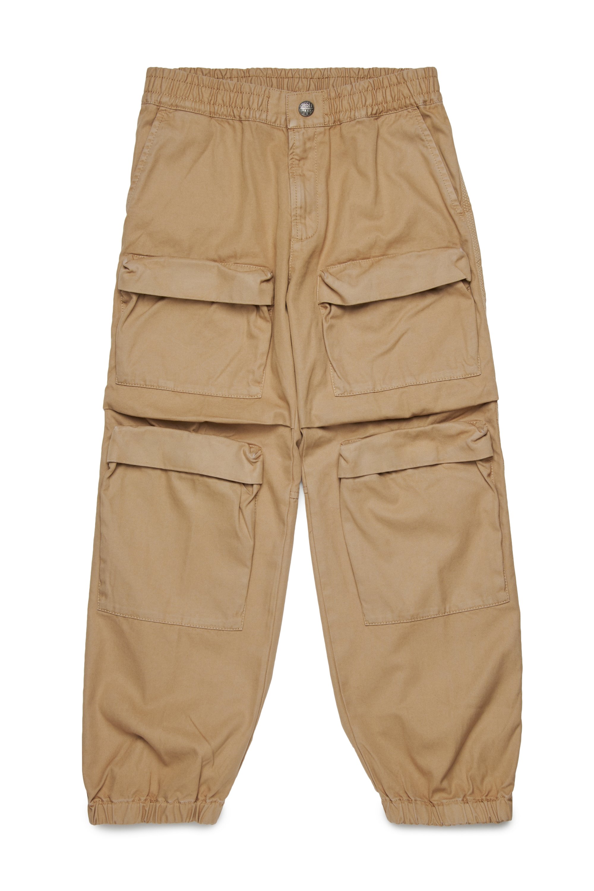 Diesel - PDANZEL, Unisex's Cotton cargo pants with multiple pockets in ライトブラウン - 1