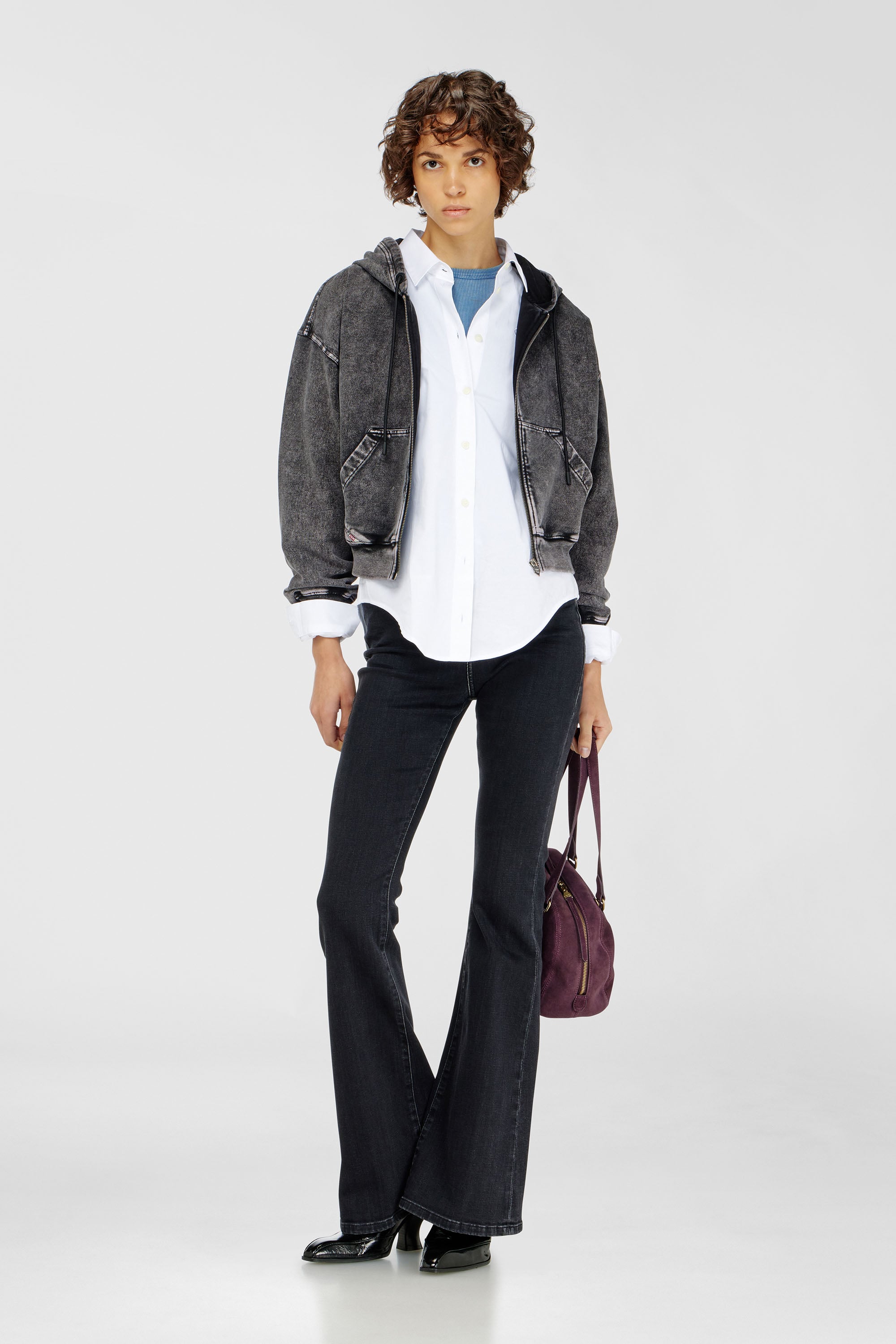 Diesel - F-ELYCY-AA2, Female's ジップアップパーカー in グレー - 2