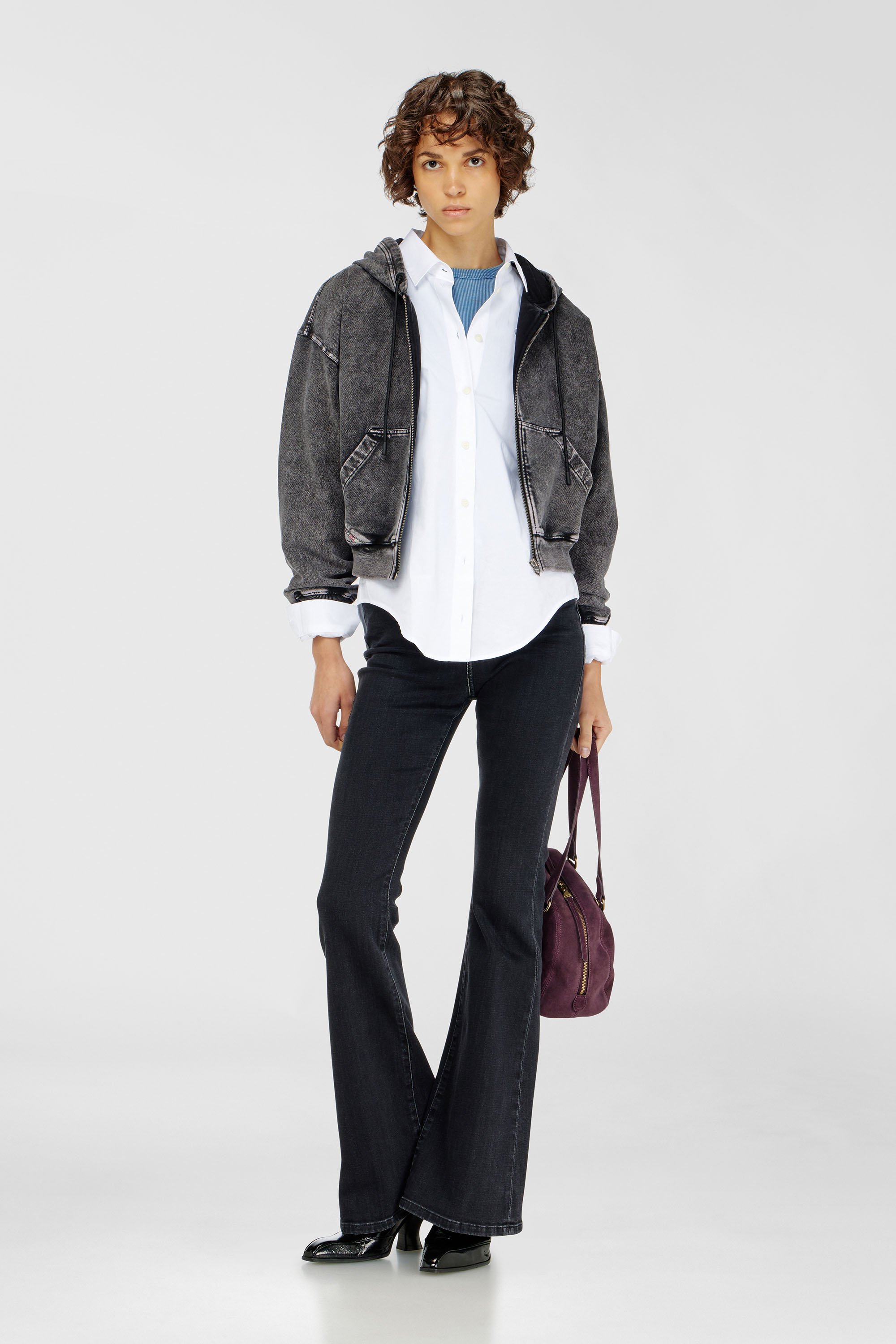 Diesel - F-ELYCY-AA2, Female's ジップアップパーカー in グレー - 1