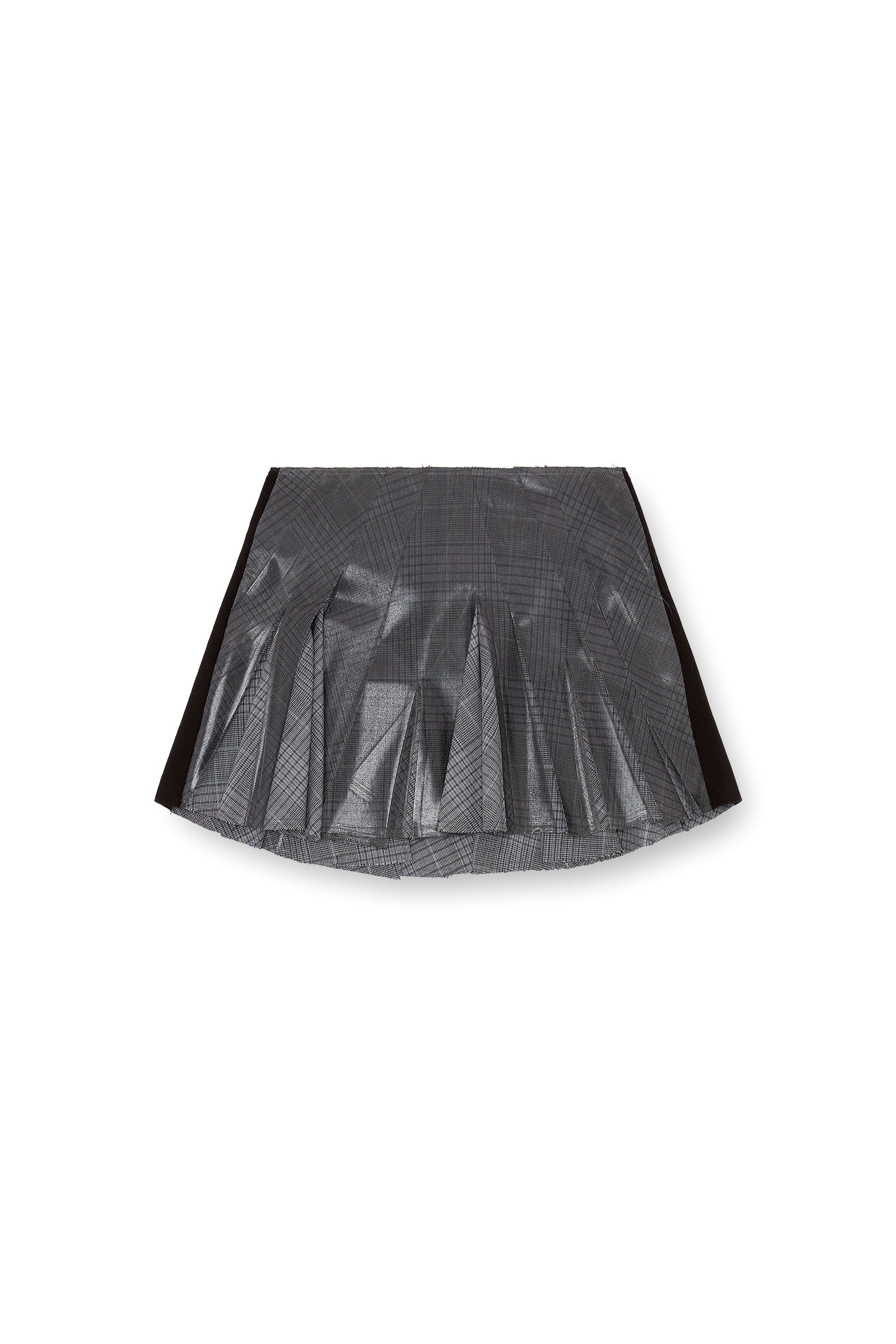Diesel - O-ZIRC, Female's Mini skirt with Prince of Wales check in グレー - 3