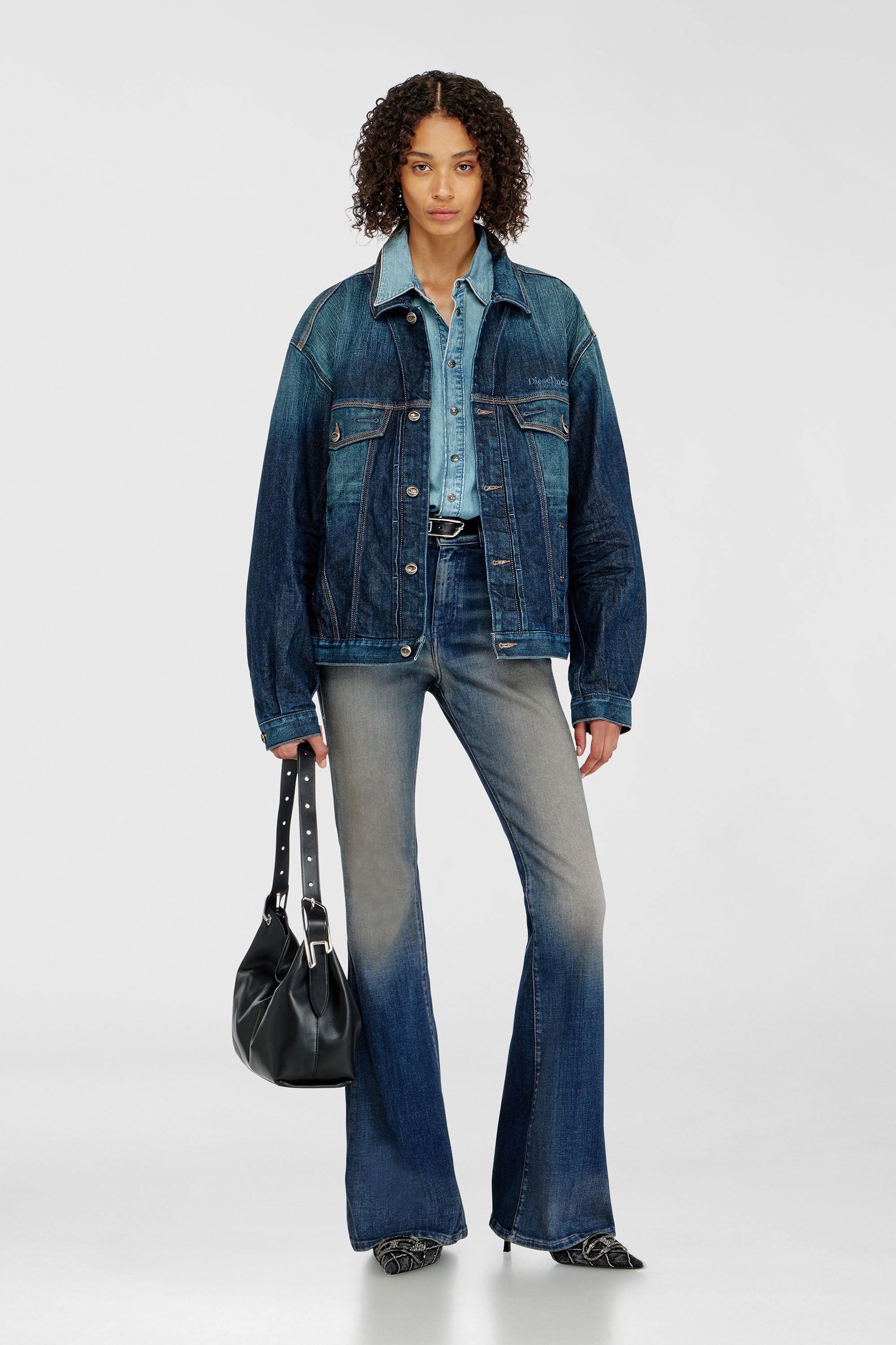 Diesel - D-LINE HOBO S, Female's ショルダーバッグ in ブラック - 2