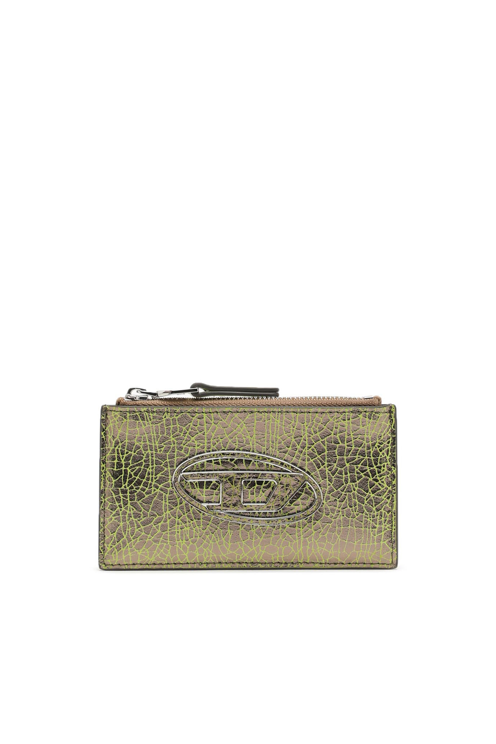 DIESEL カードケース 1DR CARD HOLDER BI-FOLD ZIP III Bi-fold card holder in mirrored