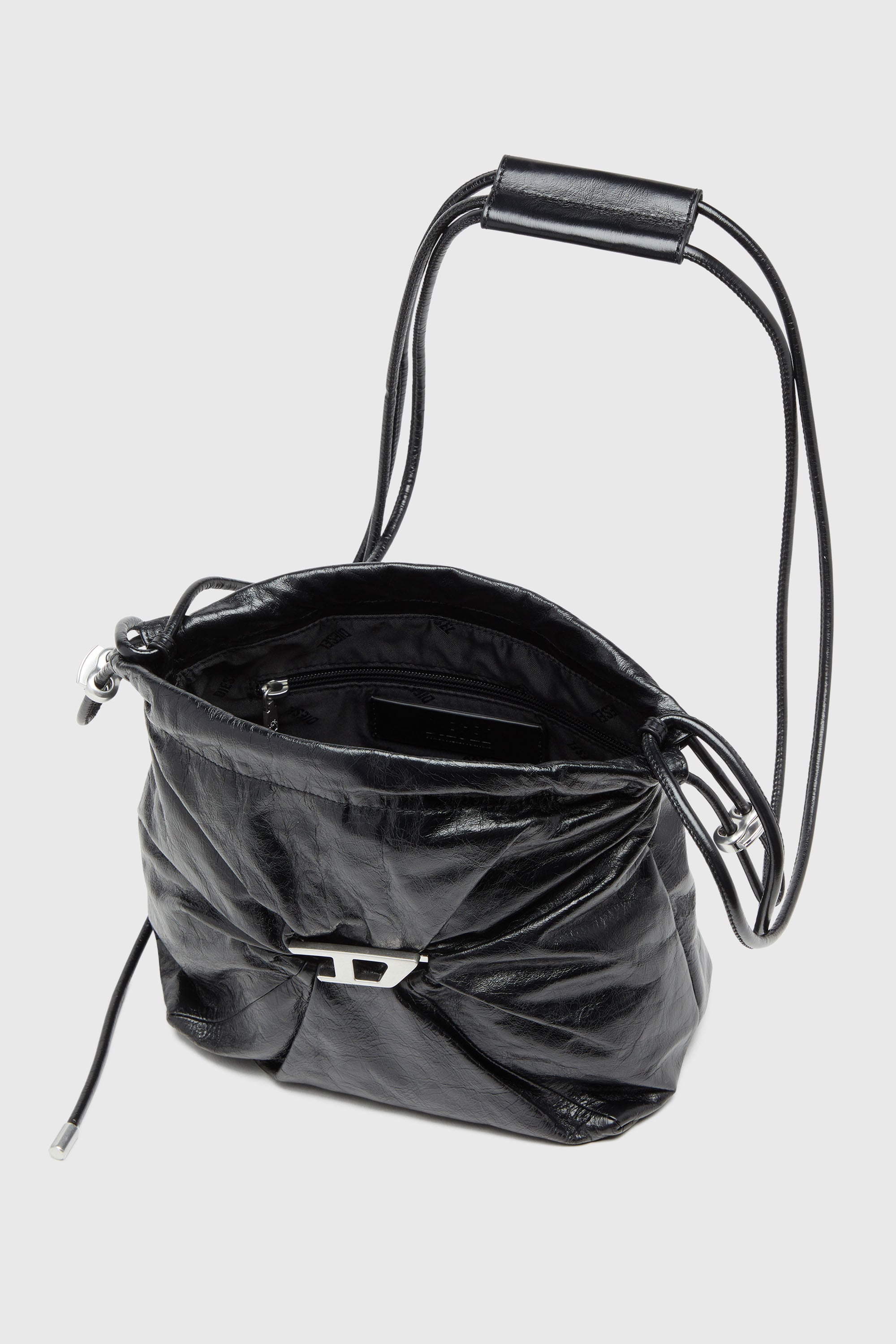 Diesel - SCRUNCH-D BUCKET, Female's バケットバッグ in ブラック - 5