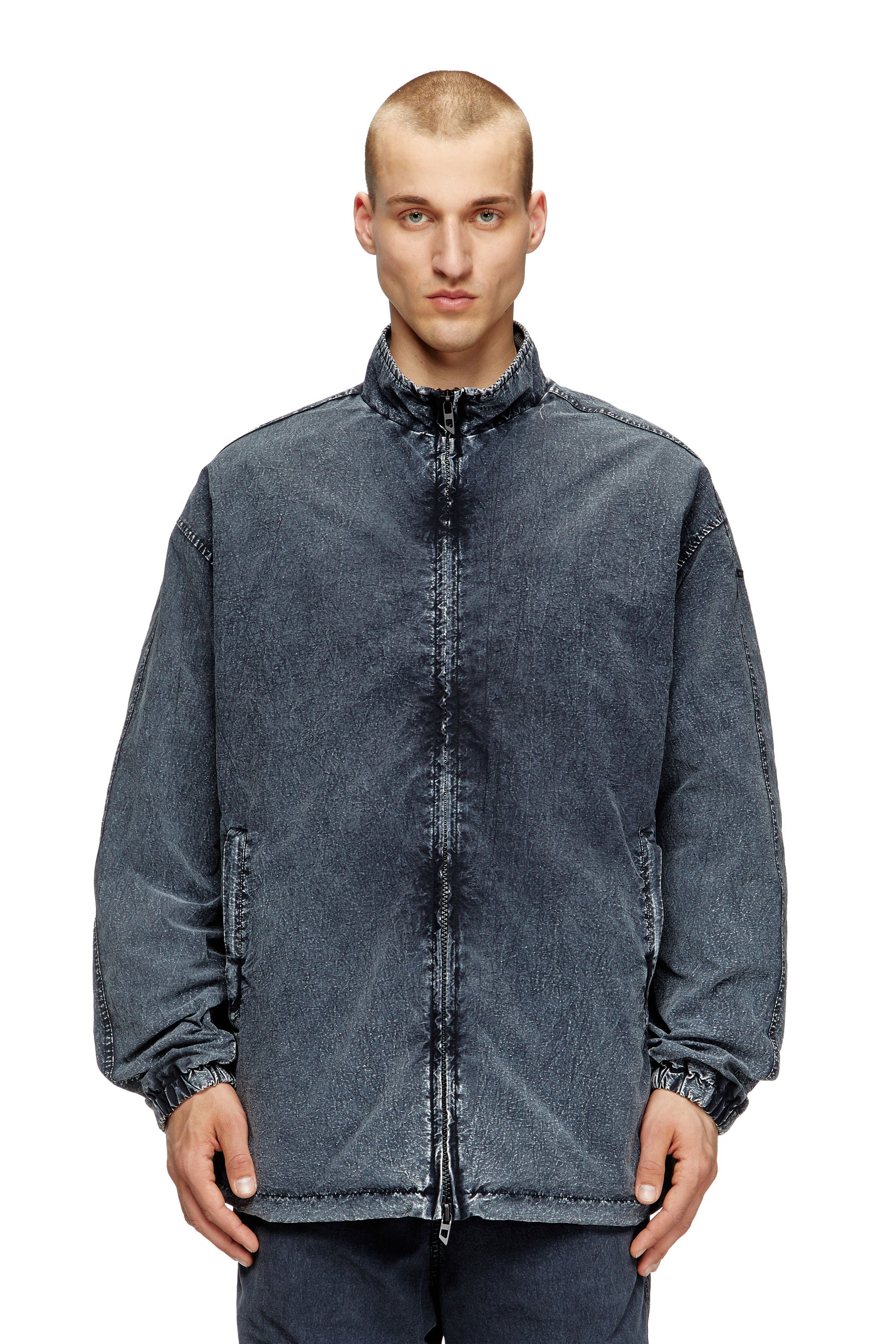 Diesel - J-WILSON, Male's Jacket in recycled nylon taslan in ブラック - 1