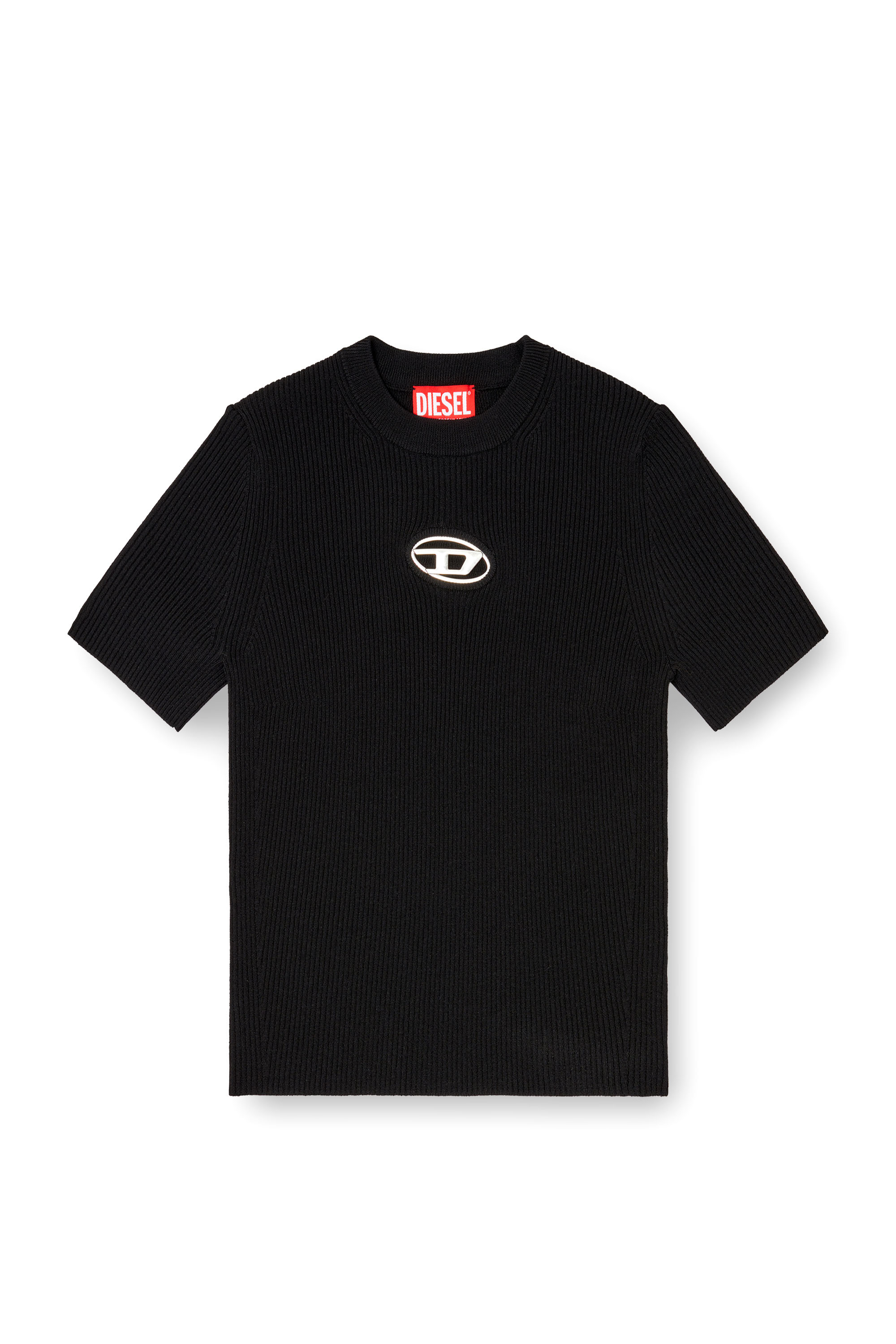 Diesel - M-VALARI-SS, Female's 半袖ニット in ブラック - 2