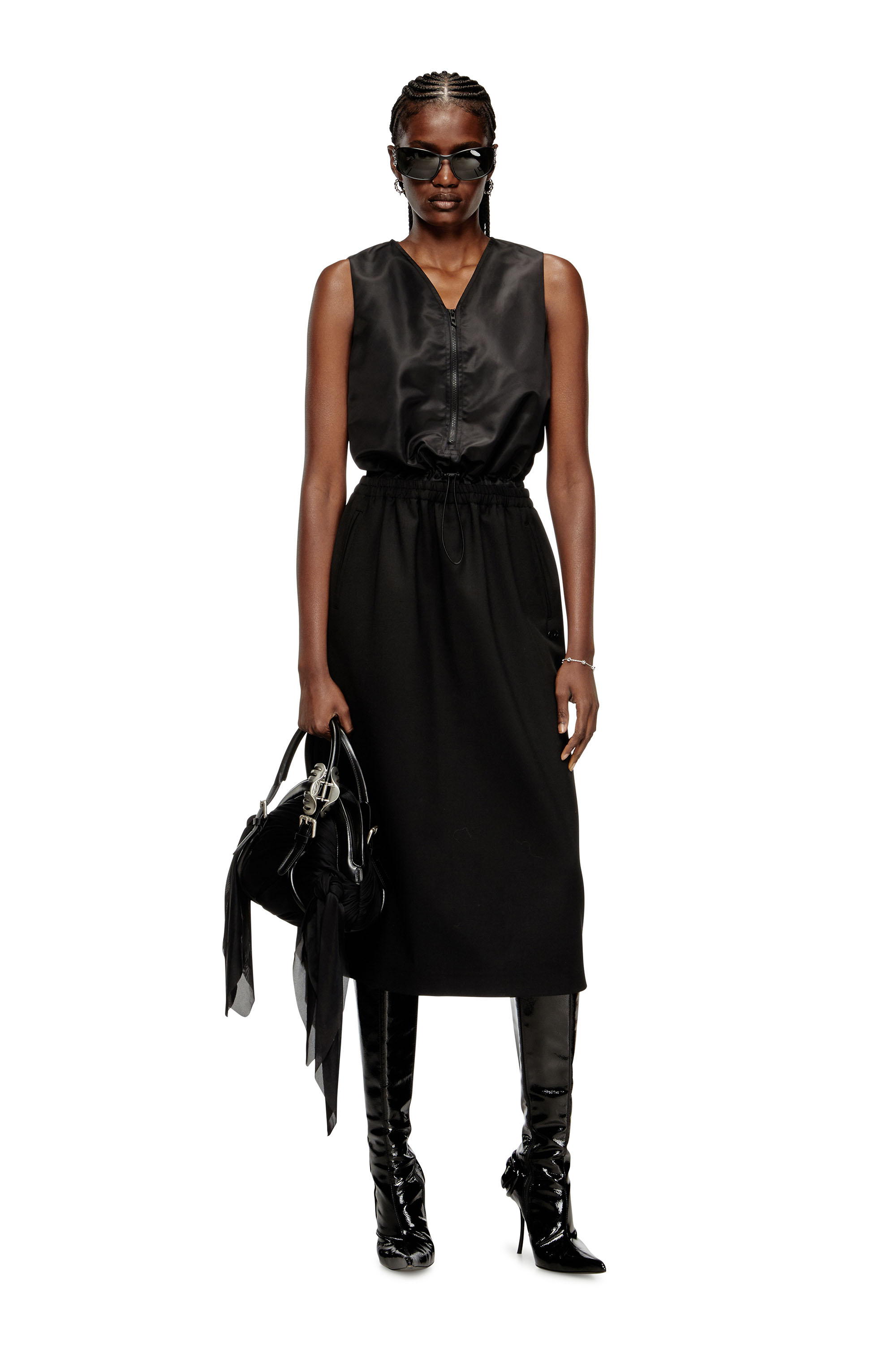 Diesel - D-RUID-R2, Female's スリーブレスドレス in ブラック - 1