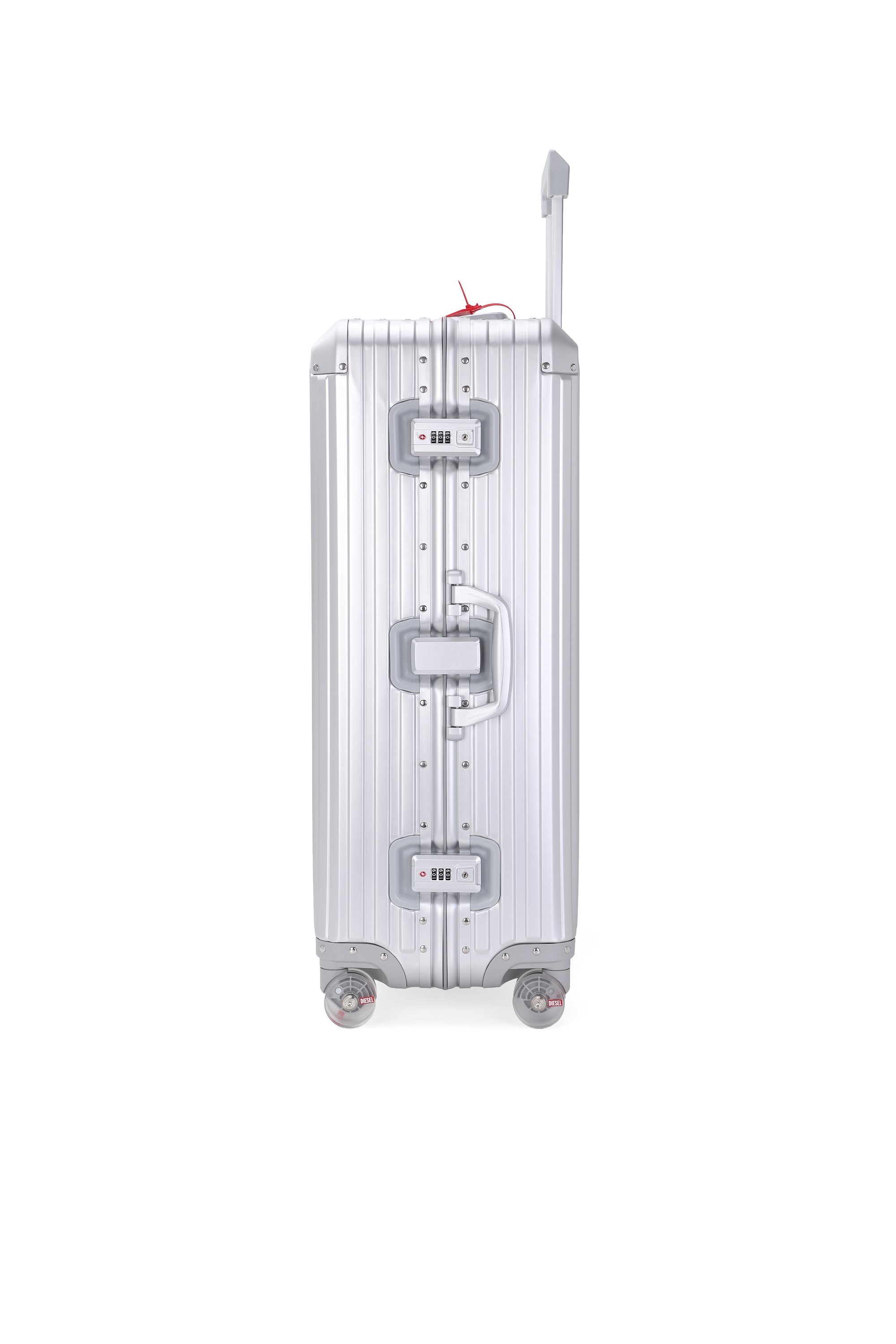 Diesel - DIESEL ALUMINUM TROLLEY- DSL002, Unisex's Aluminum Carry-On Luggage 28" in シルバー - 3