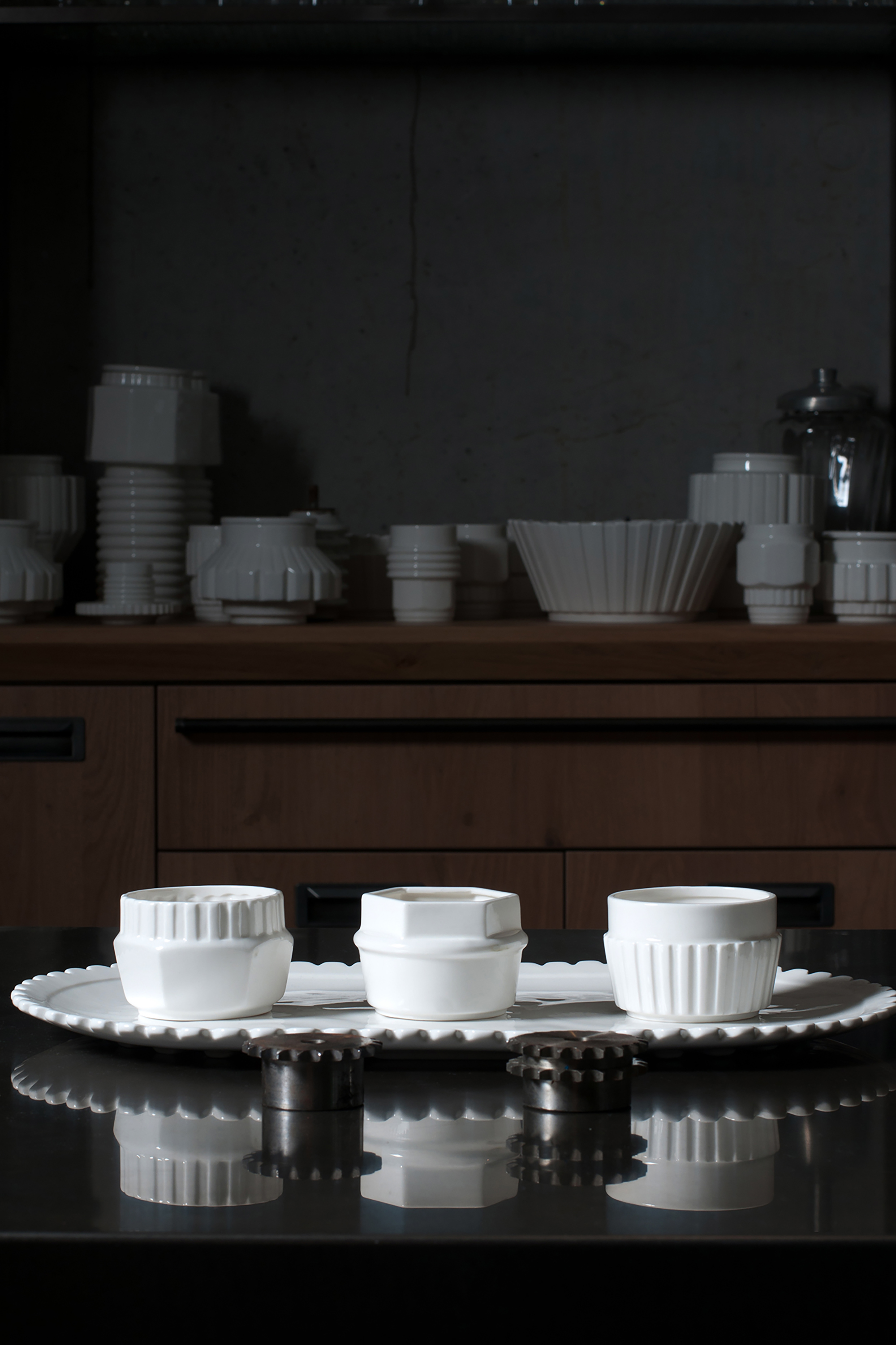 Diesel - 10908 MACHINE COLLEC, Unisex's Assorted porcelain small bowls, set of 3 in ホワイト - 2