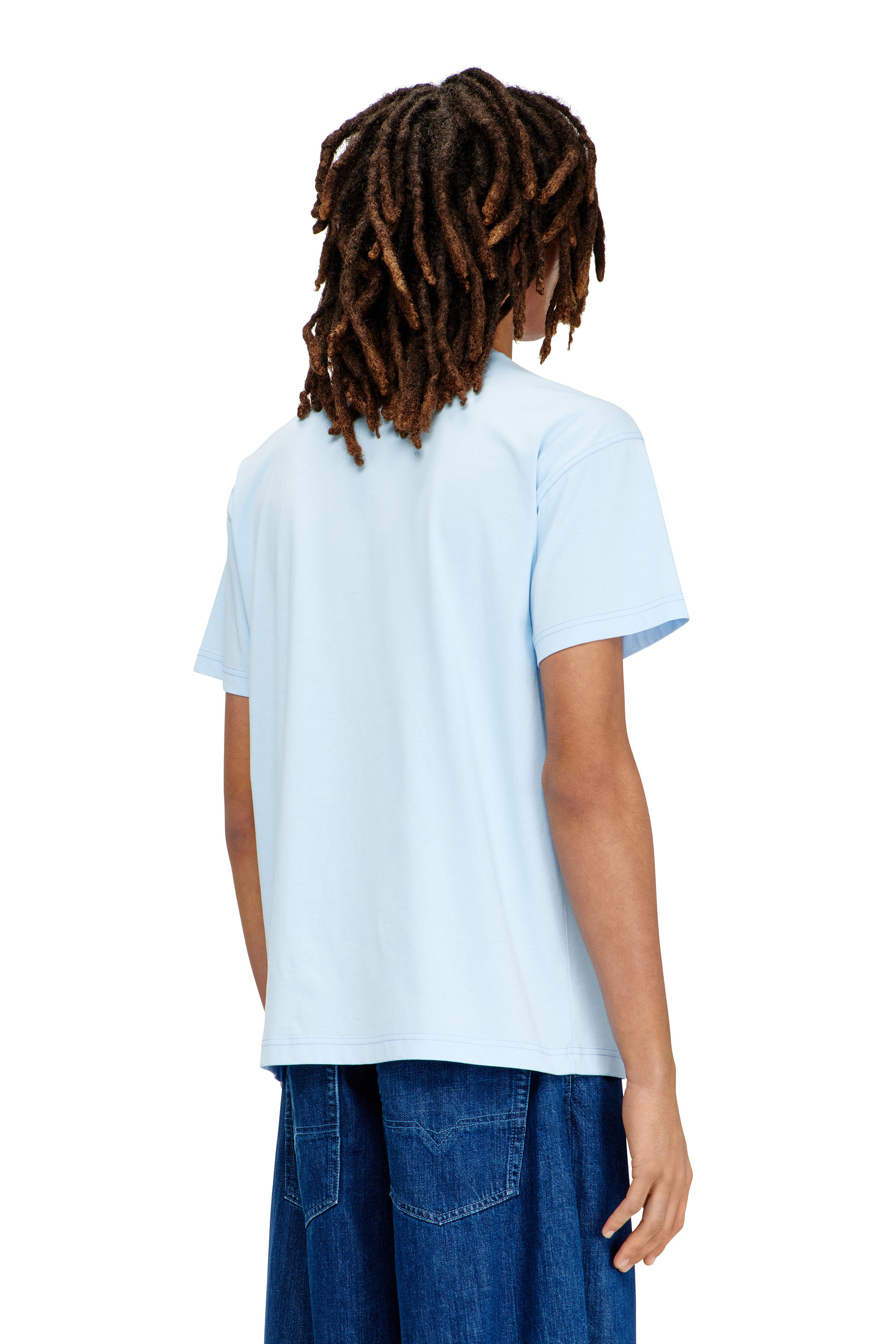Diesel - T-NORM-V13, Male's T-shirt with plastisol print in アジュール - 4