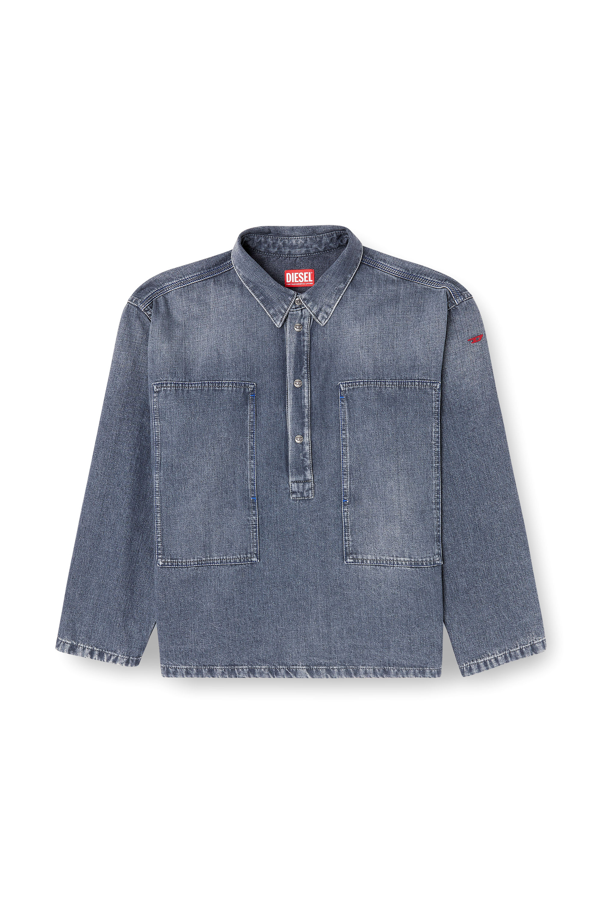 Diesel - DE-PRISS, Female's デニムトップ in ブルー - 3