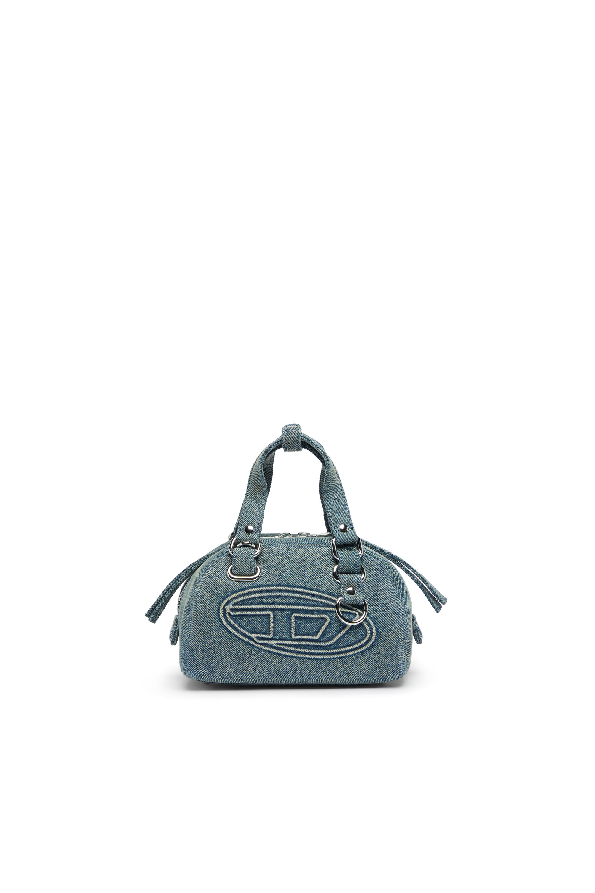 Diesel - 1DR DOME SOFT CROSSBODY, Unisex's 1DR Dome-Small bowling bag in denim with Oval D logo in ライトブルー - 1