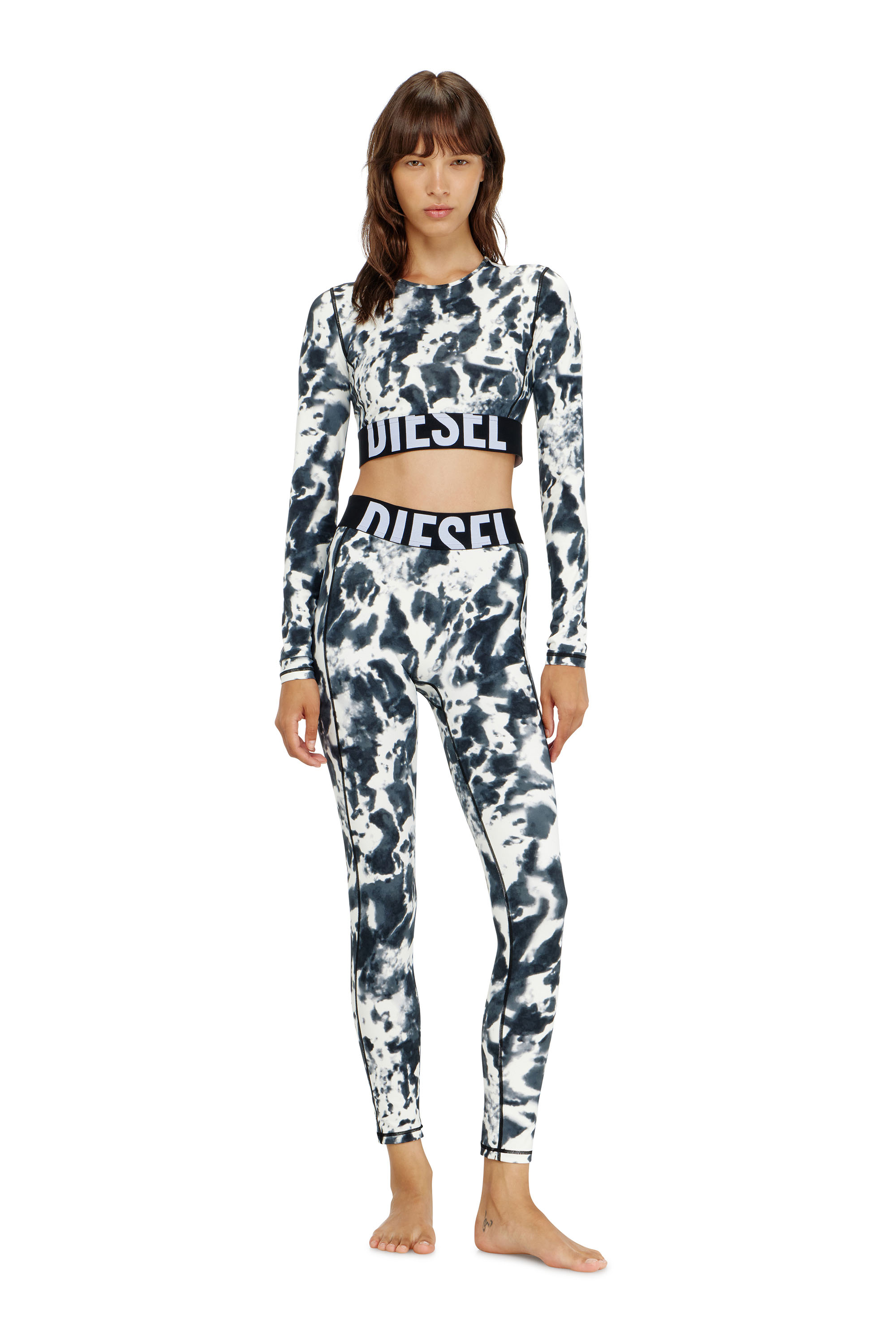 Diesel - MELISSA-D-POP, Female's 長袖トップ in ブラック/ホワイト - 1