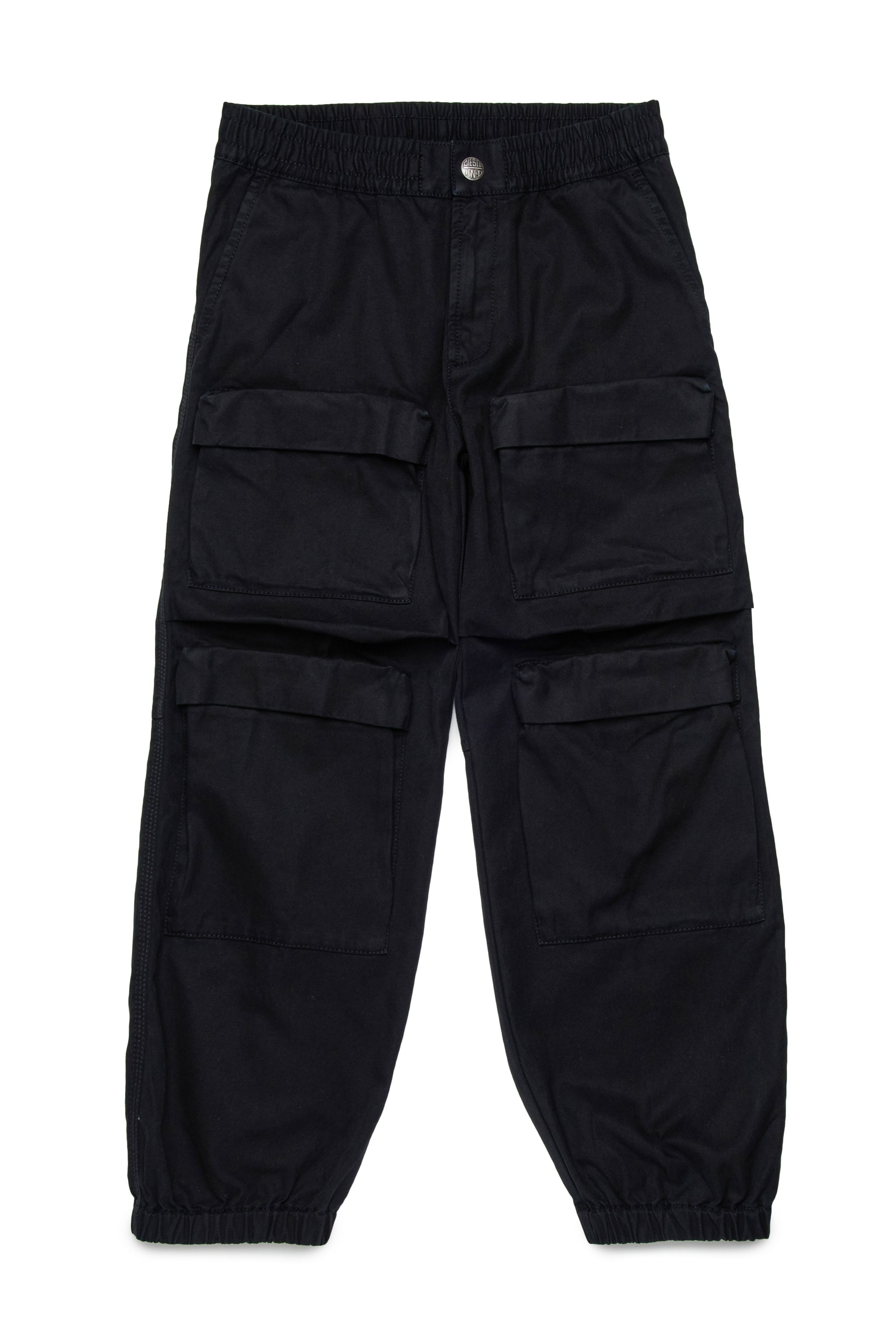Diesel - PDANZEL, Unisex's Cotton cargo pants with multiple pockets in ブラック - 1