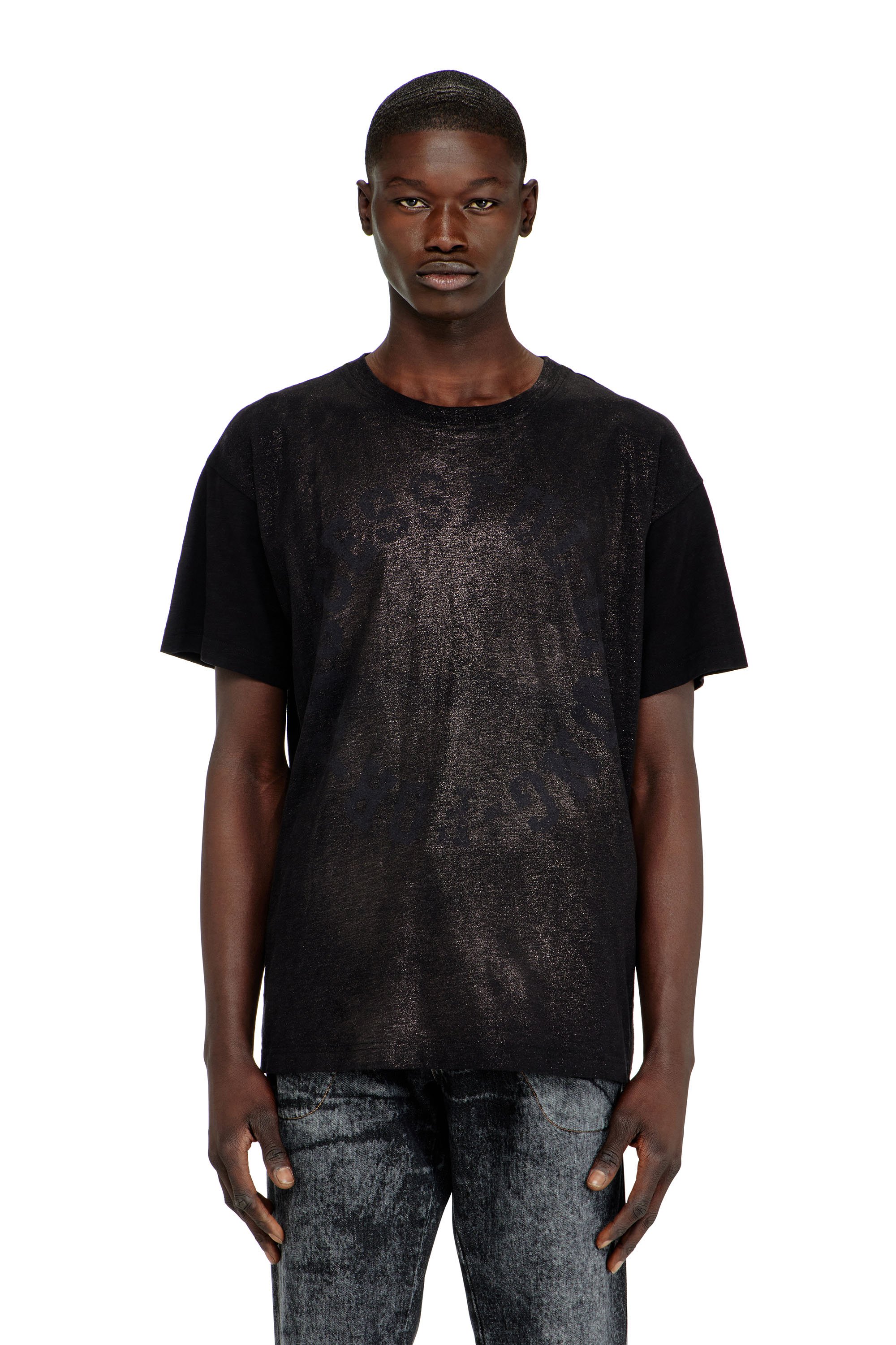 Diesel - T-NORM-AA2, Male's Tシャツ in ブラック - 1