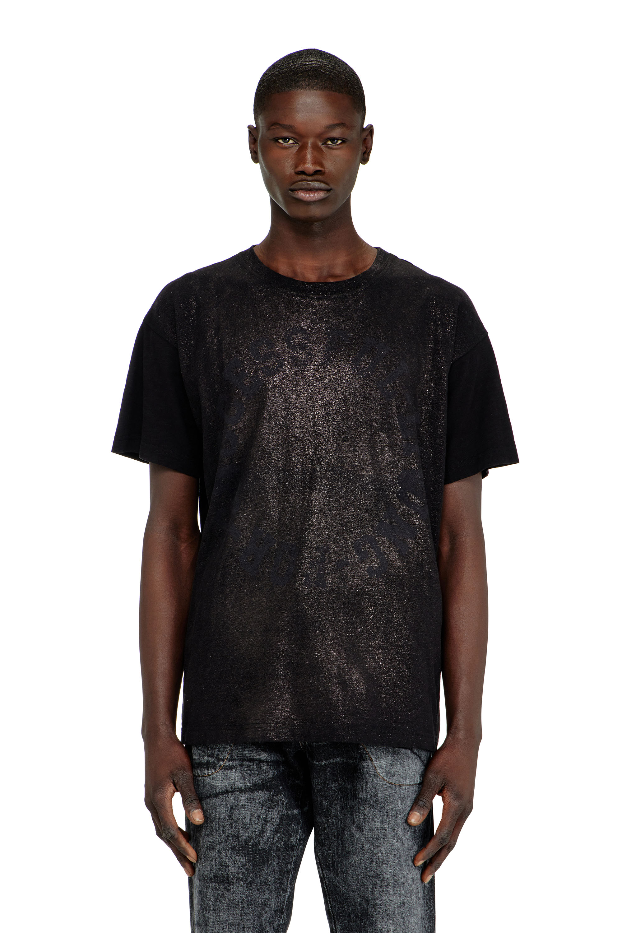 Diesel - T-NORM-AA2, Male's Tシャツ in ブラック - 3