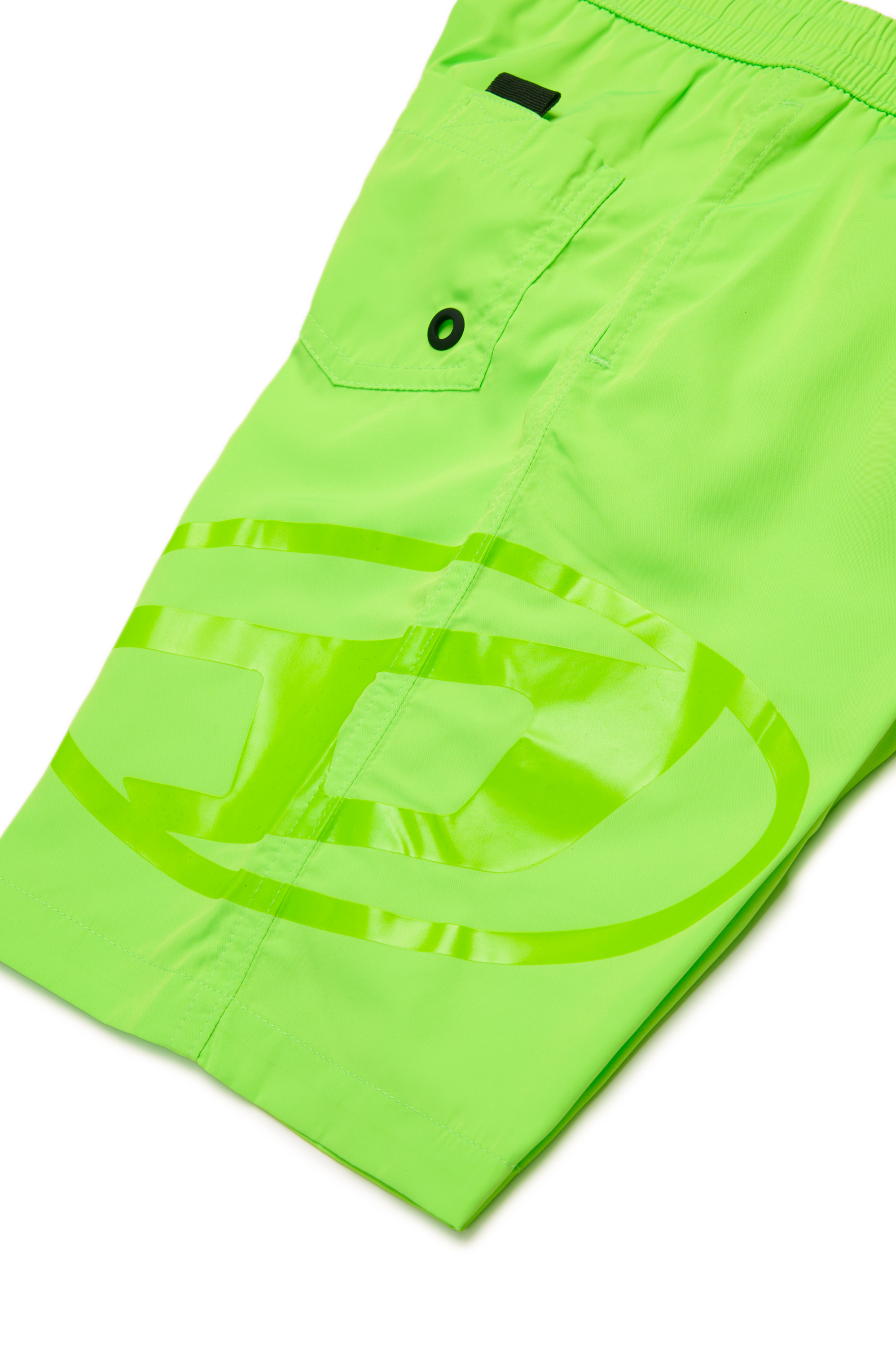 Diesel - MIPRUL, Male's Swim shorts with tonal Oval D logo in 蛍光グリーン - 4