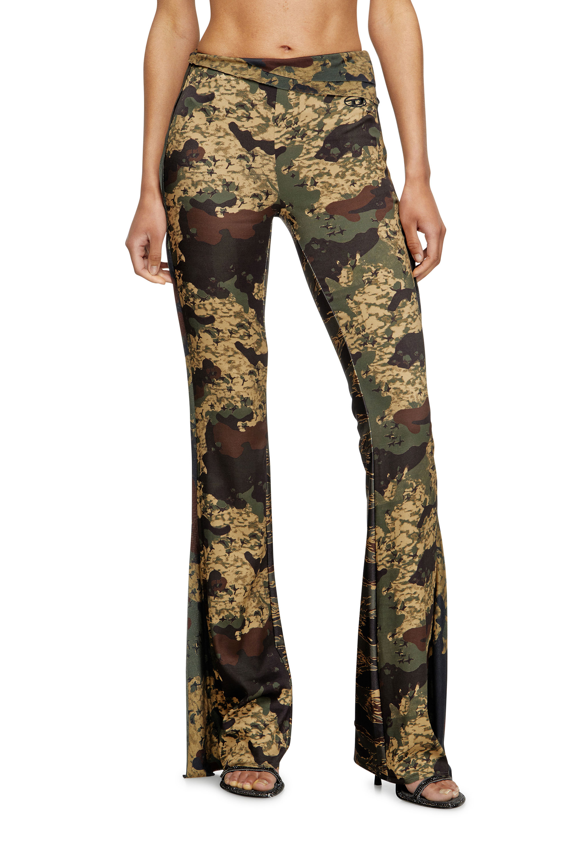 Diesel - P-AFFAL, Female's Jazz pants with mixed camo prints in ミリタリーグリーン - 1