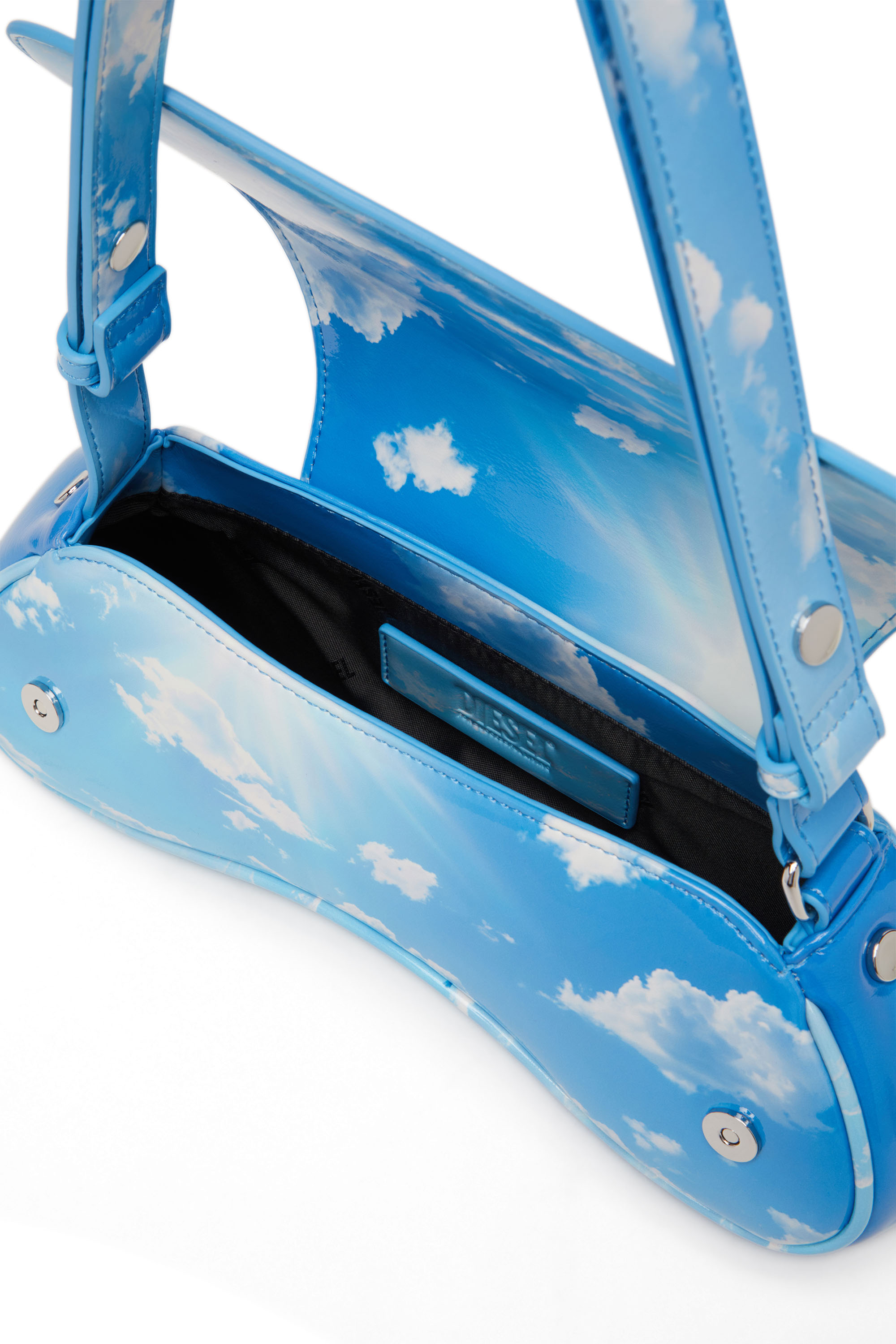 Diesel - PLAY CROSSBODY, Female's Play-Shoulder bag in printed glossy PU in ライトブルー - 5