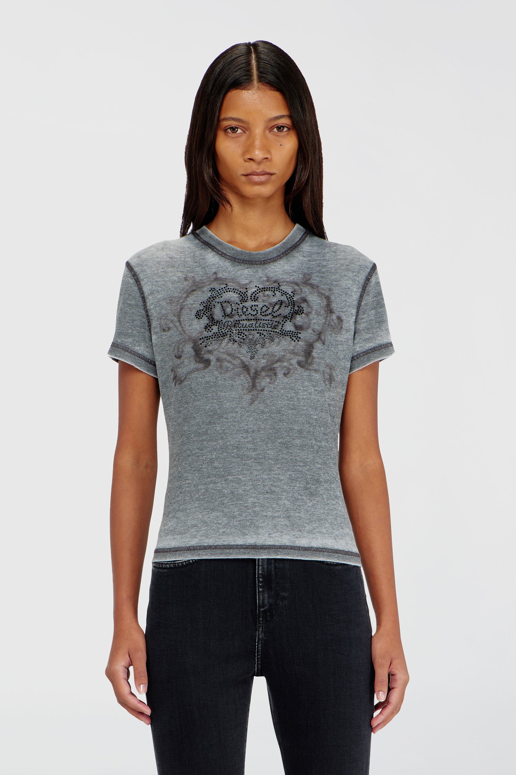 Diesel - T-ILA-AA1, Female's Tシャツ in グレー - 1
