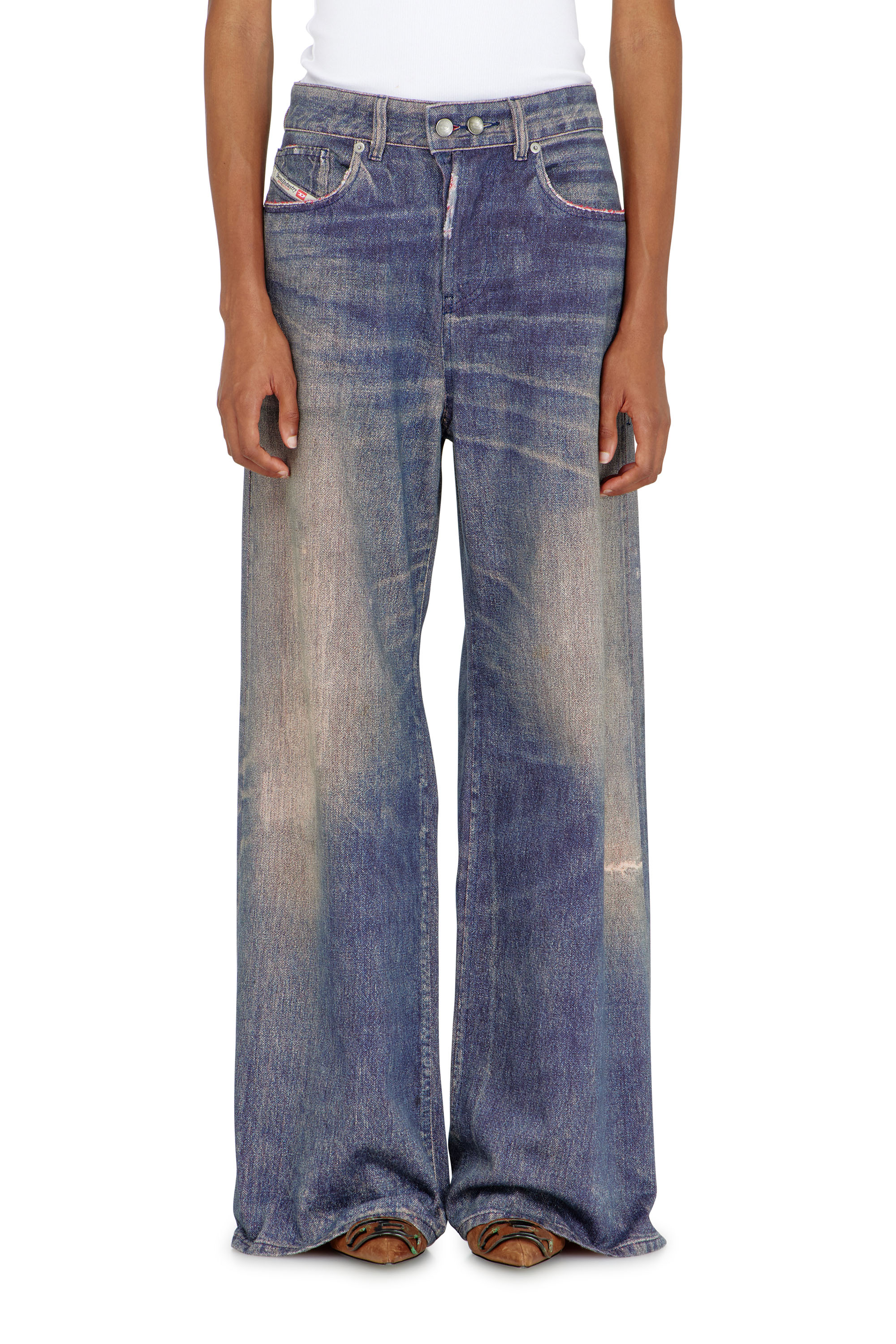 Diesel - Female's Relaxed Jeans 1996 D-Sire 09P95, ダークブルー - 4