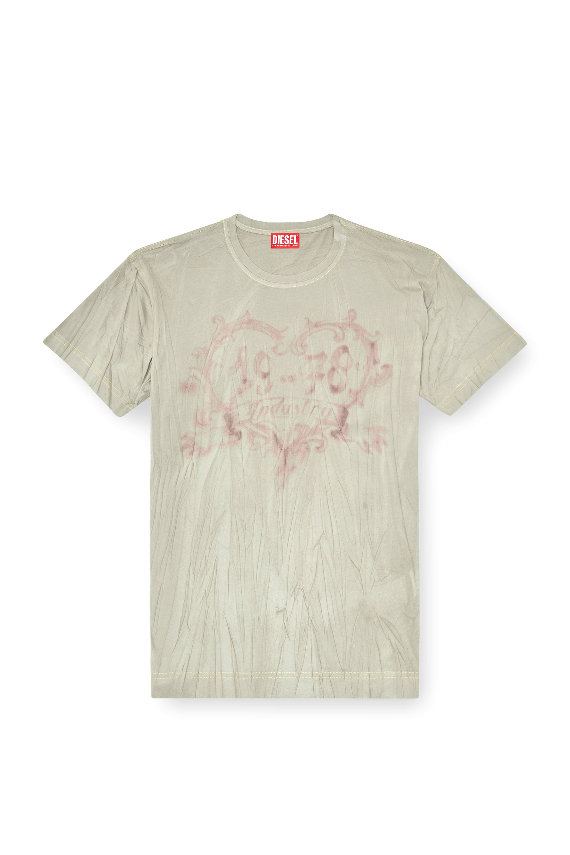Diesel - T-NORMY-AA4, Female's Tシャツ in ベージュ/ピンク - 3